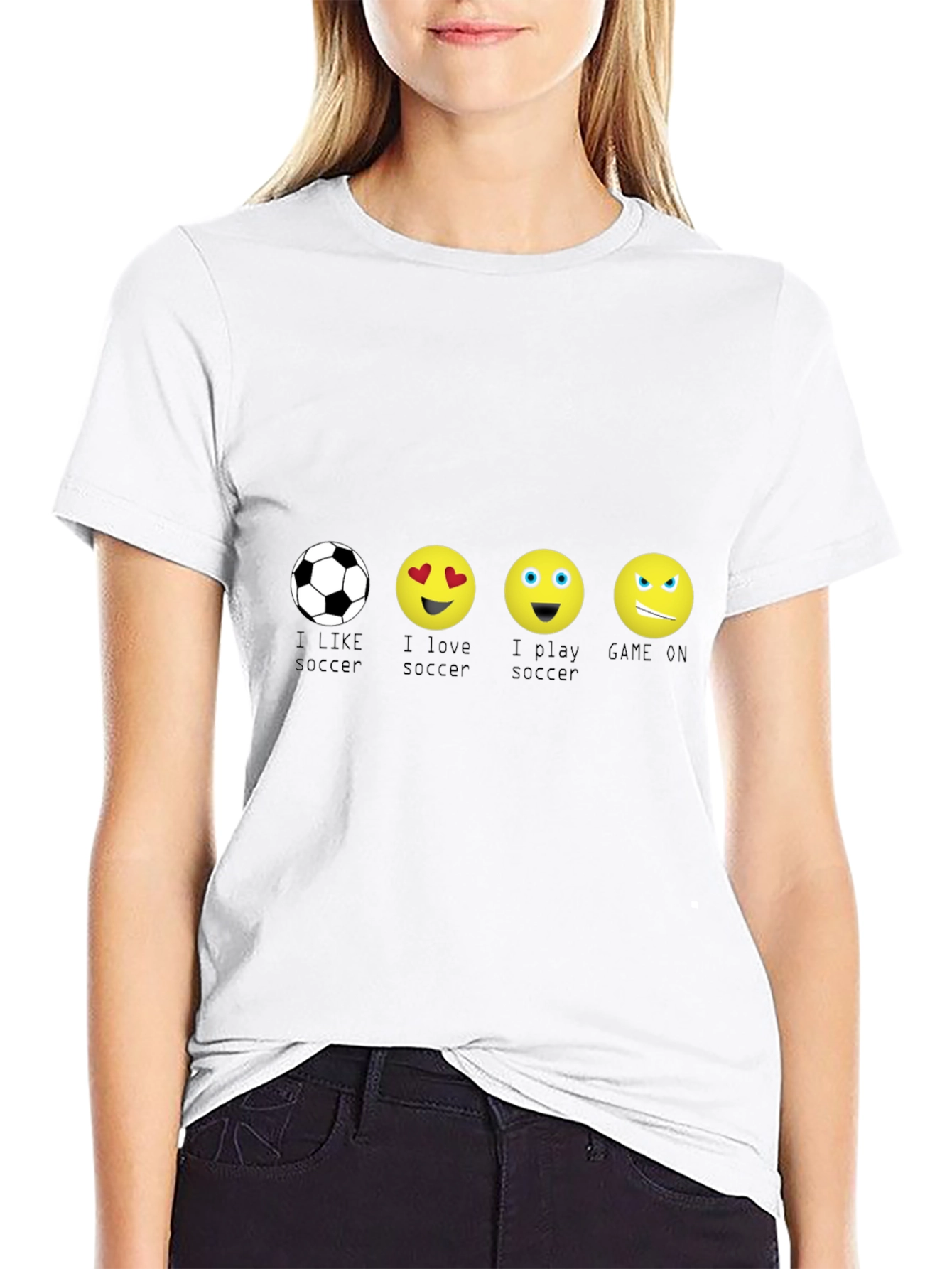 Soccer Emoji Graphic Tee - I Love Soccer T-Shirt