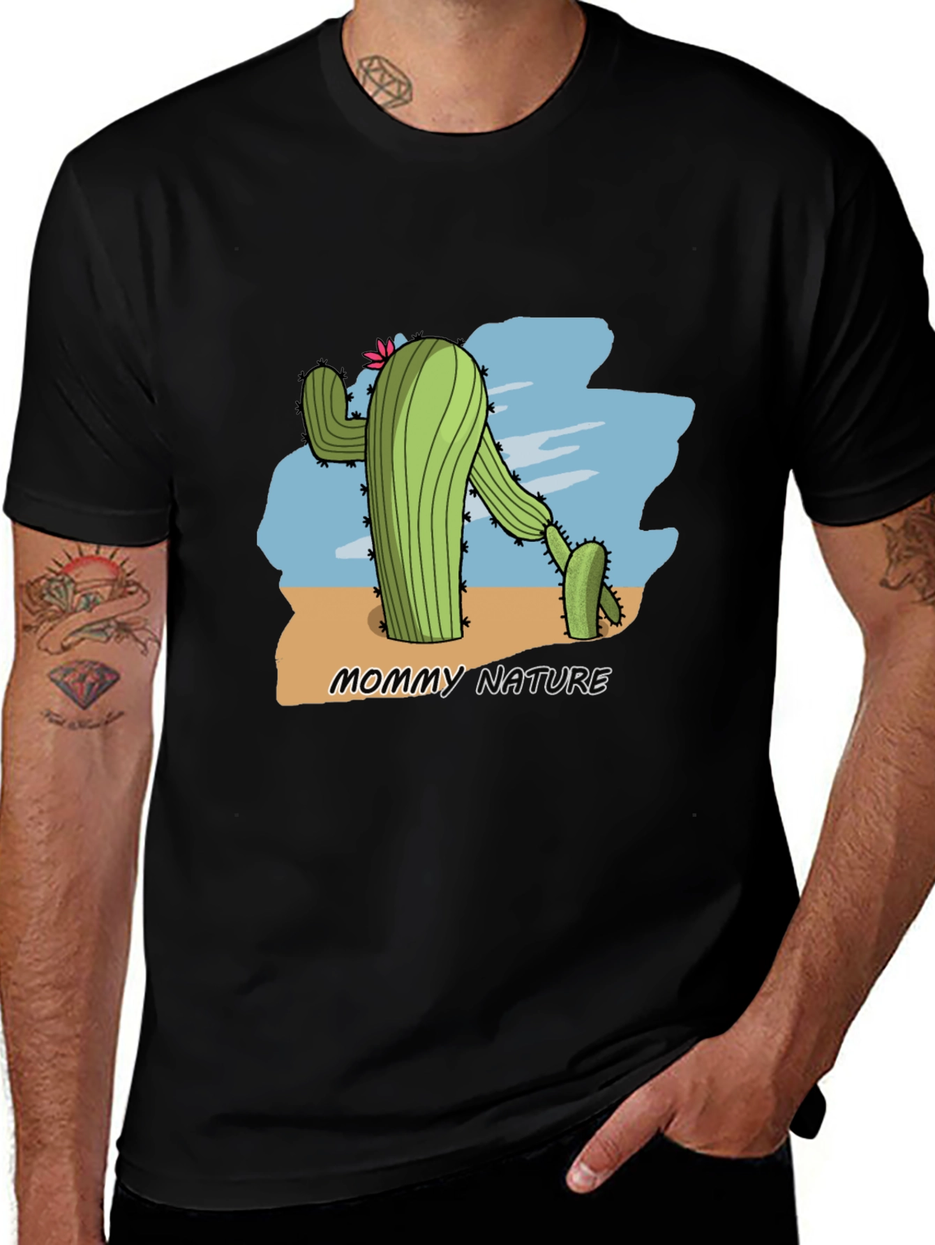 Mommy Nature Cactus Graphic T-Shirt