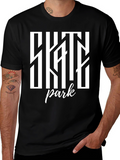 Skate Park Graphic Tee - Black Cotton T-Shirt