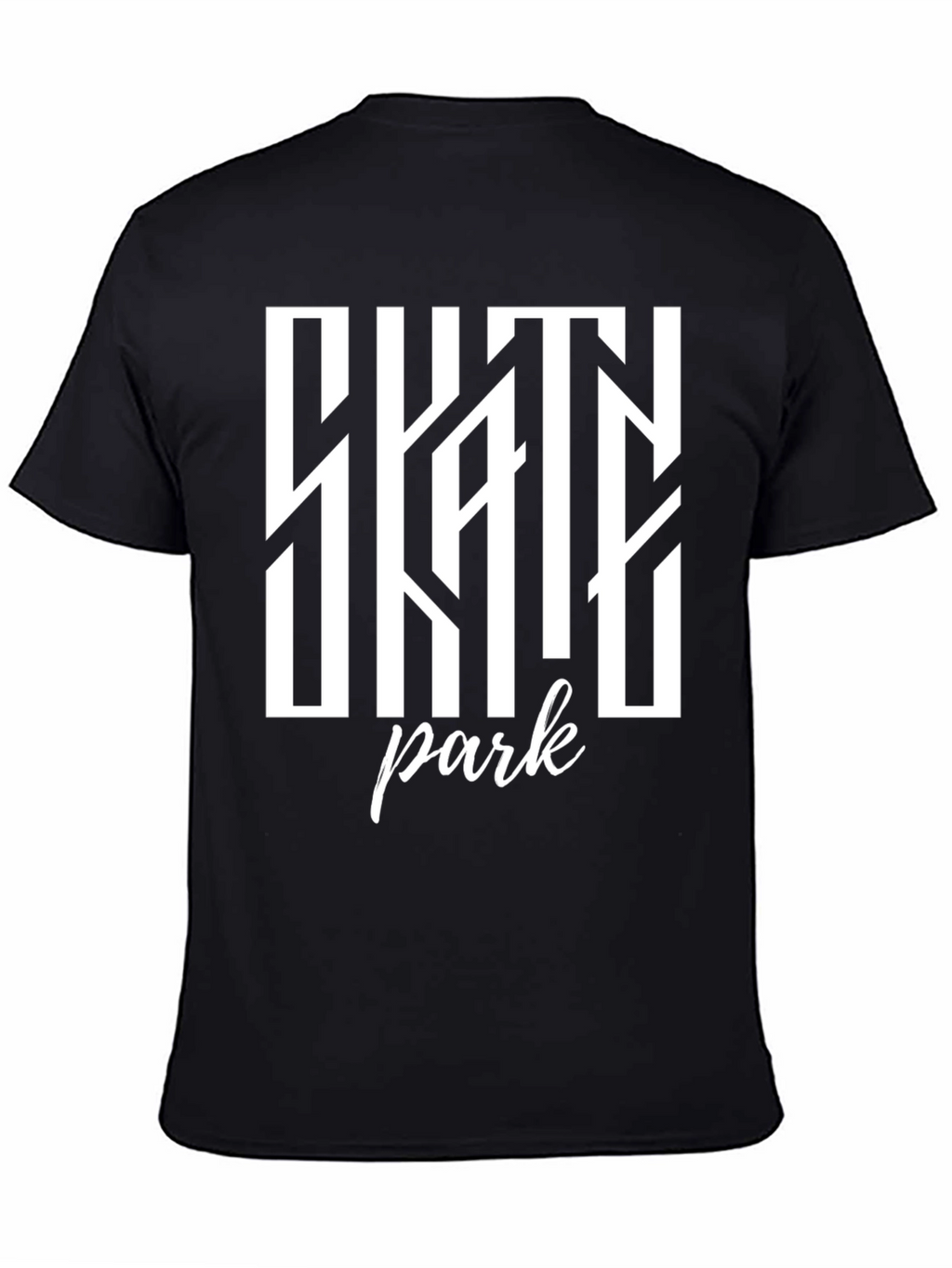 Skate Park Graphic Tee - Black Cotton T-Shirt