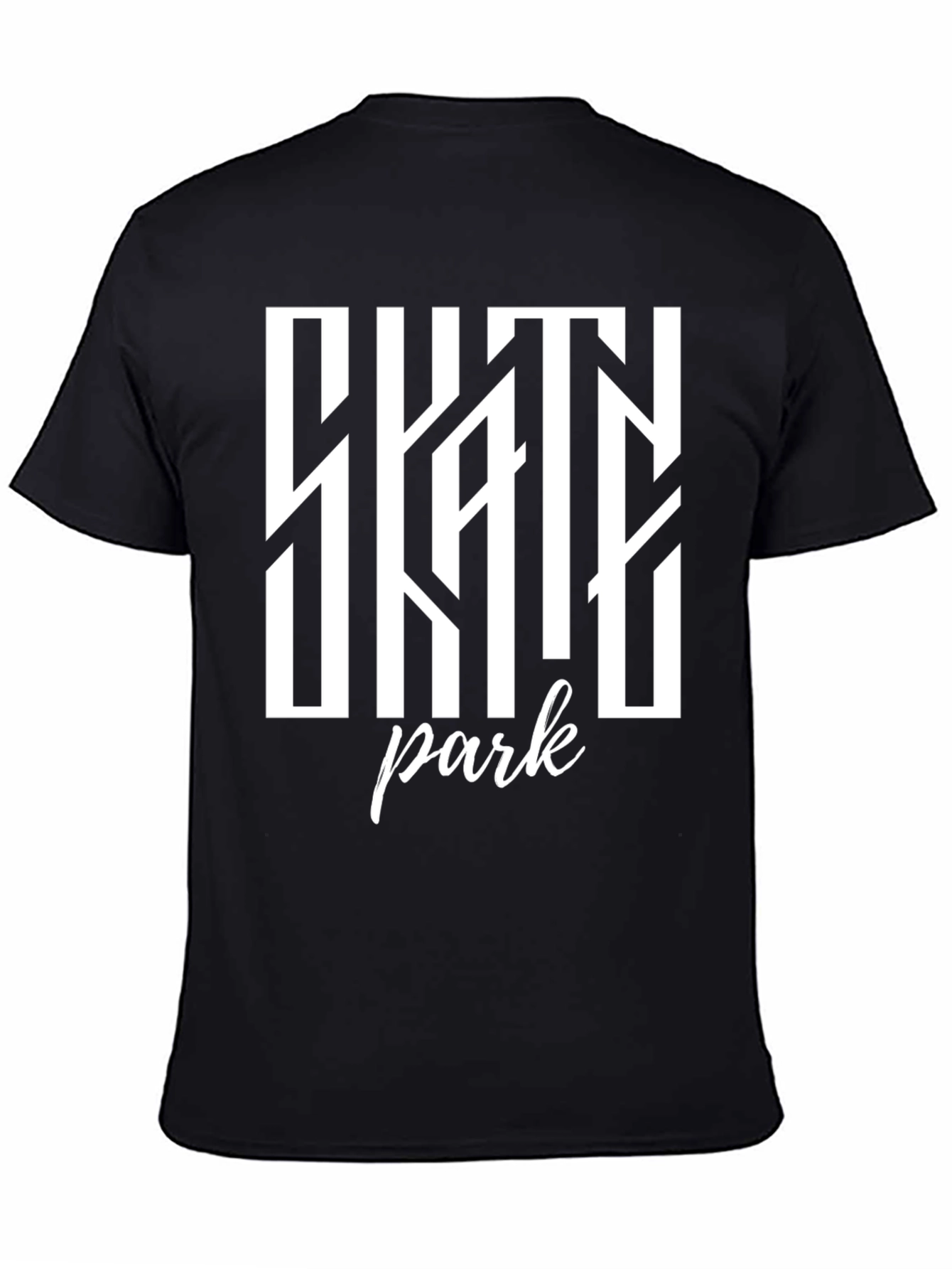 Skate Park Graphic Tee - Black Cotton T-Shirt