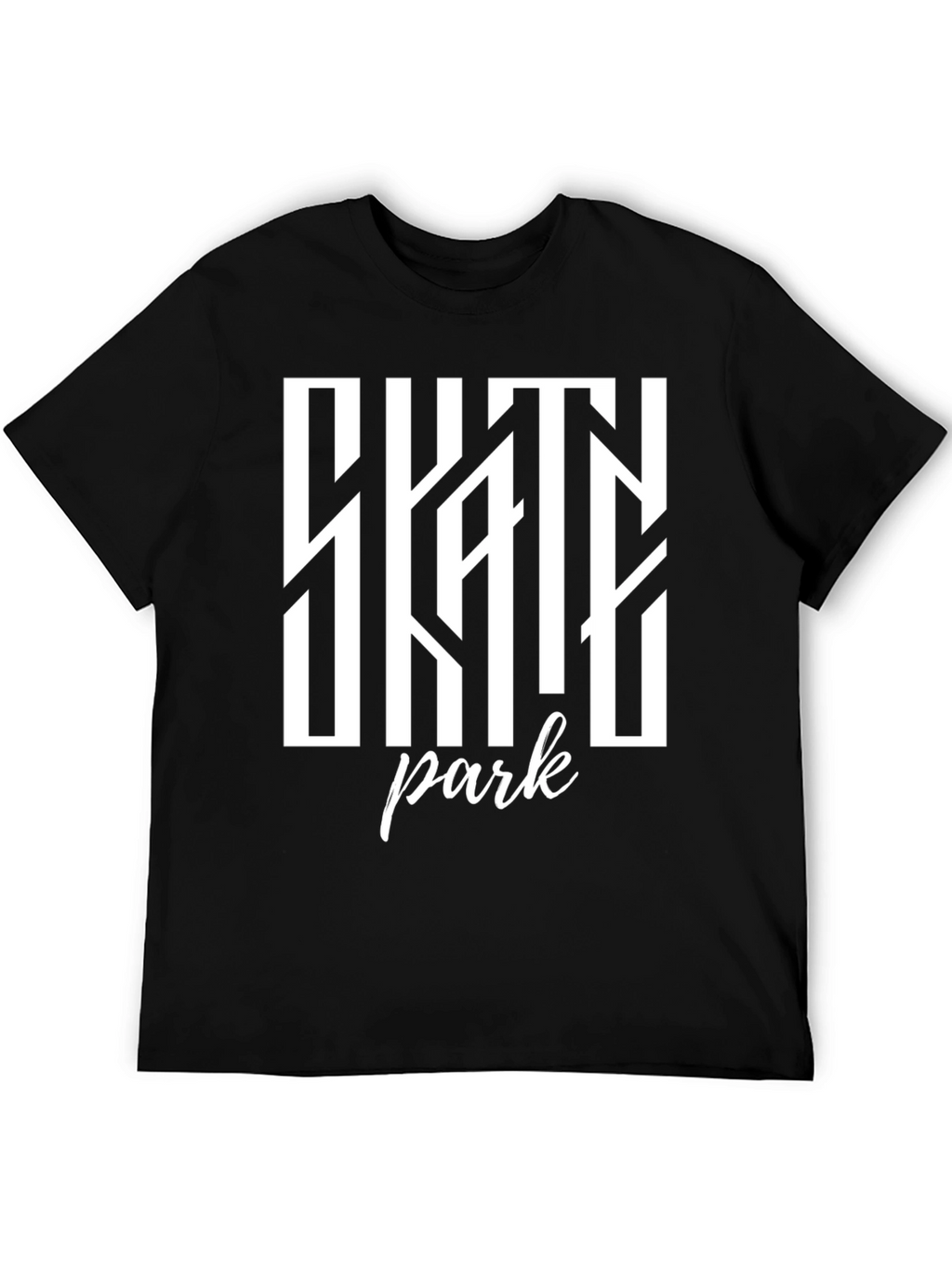 Skate Park Graphic Tee - Black Cotton T-Shirt