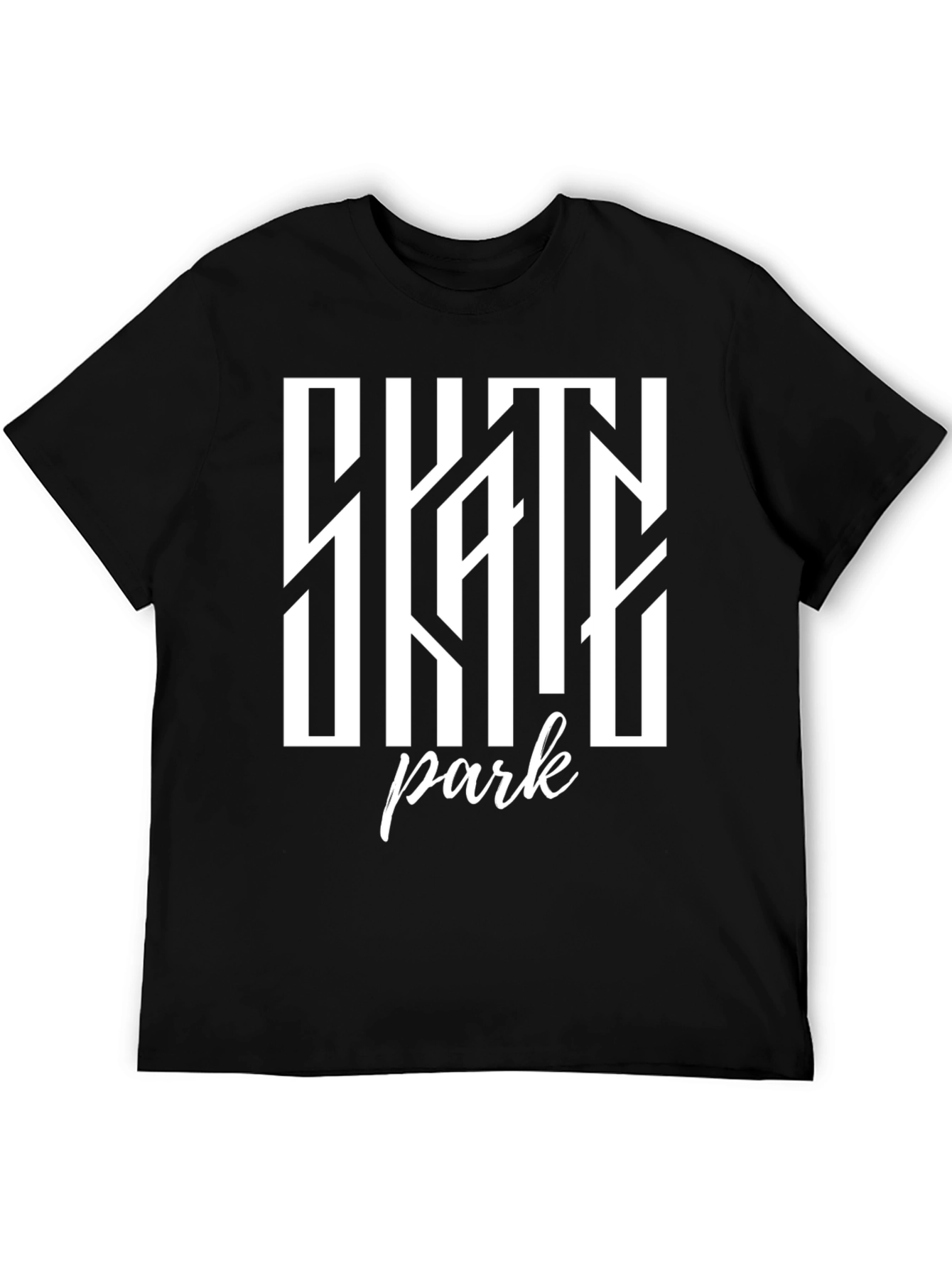 Skate Park Graphic Tee - Black Cotton T-Shirt