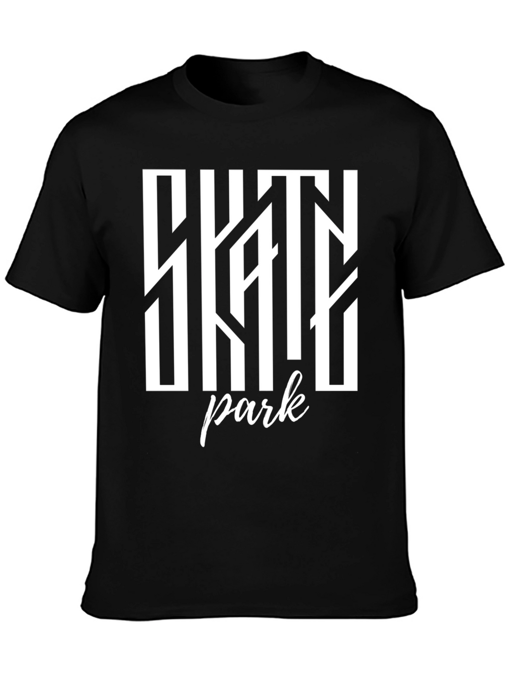 Skate Park Graphic Tee - Black Cotton T-Shirt