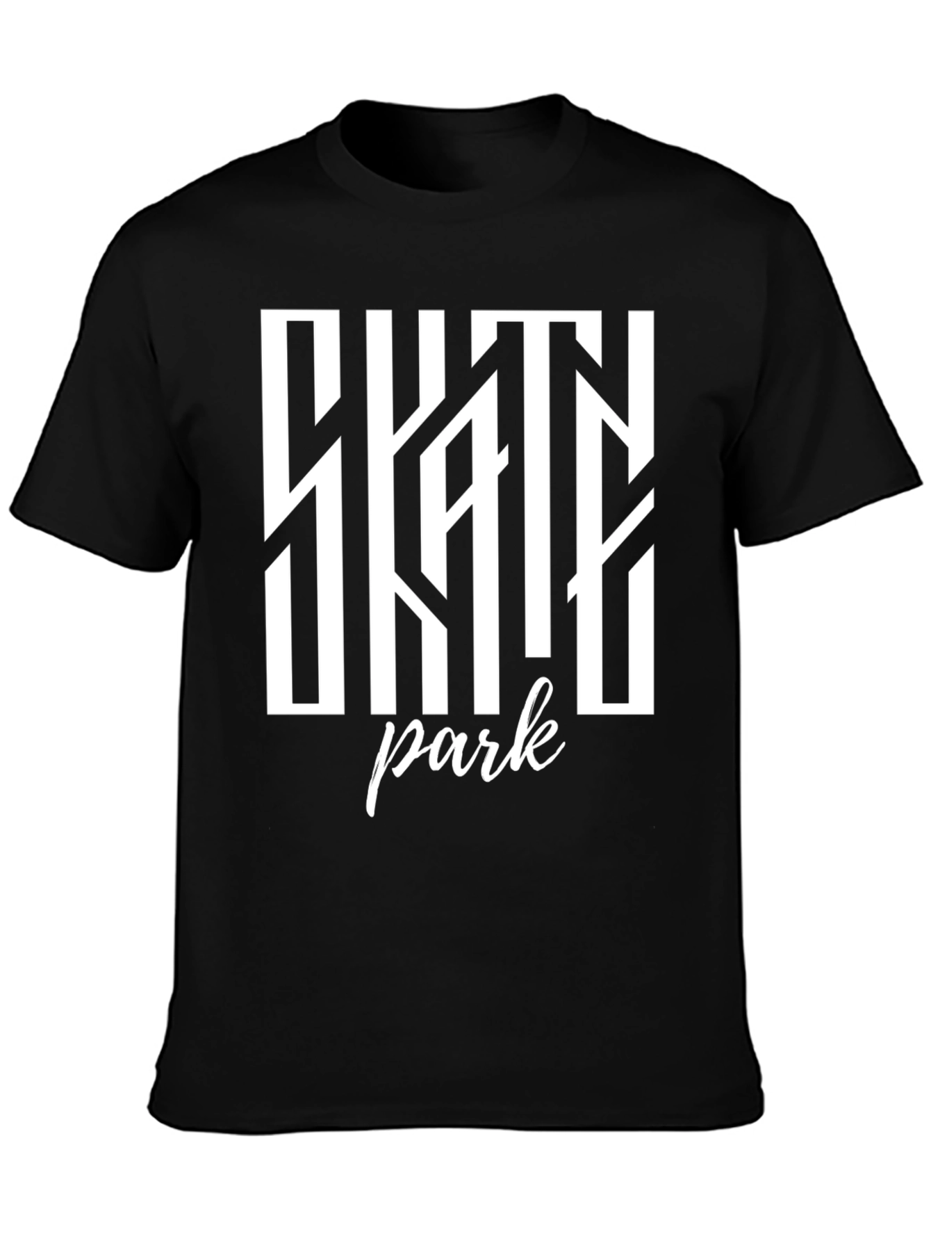 Skate Park Graphic Tee - Black Cotton T-Shirt