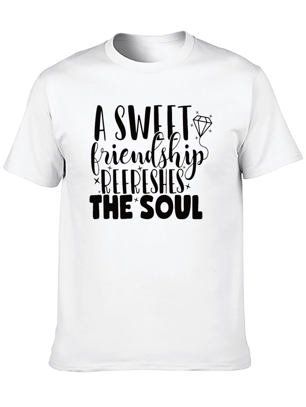 Friendship Refreshes the Soul Black T-Shirt