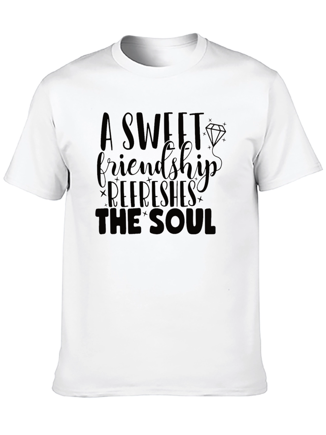 Friendship Refreshes the Soul Black T-Shirt