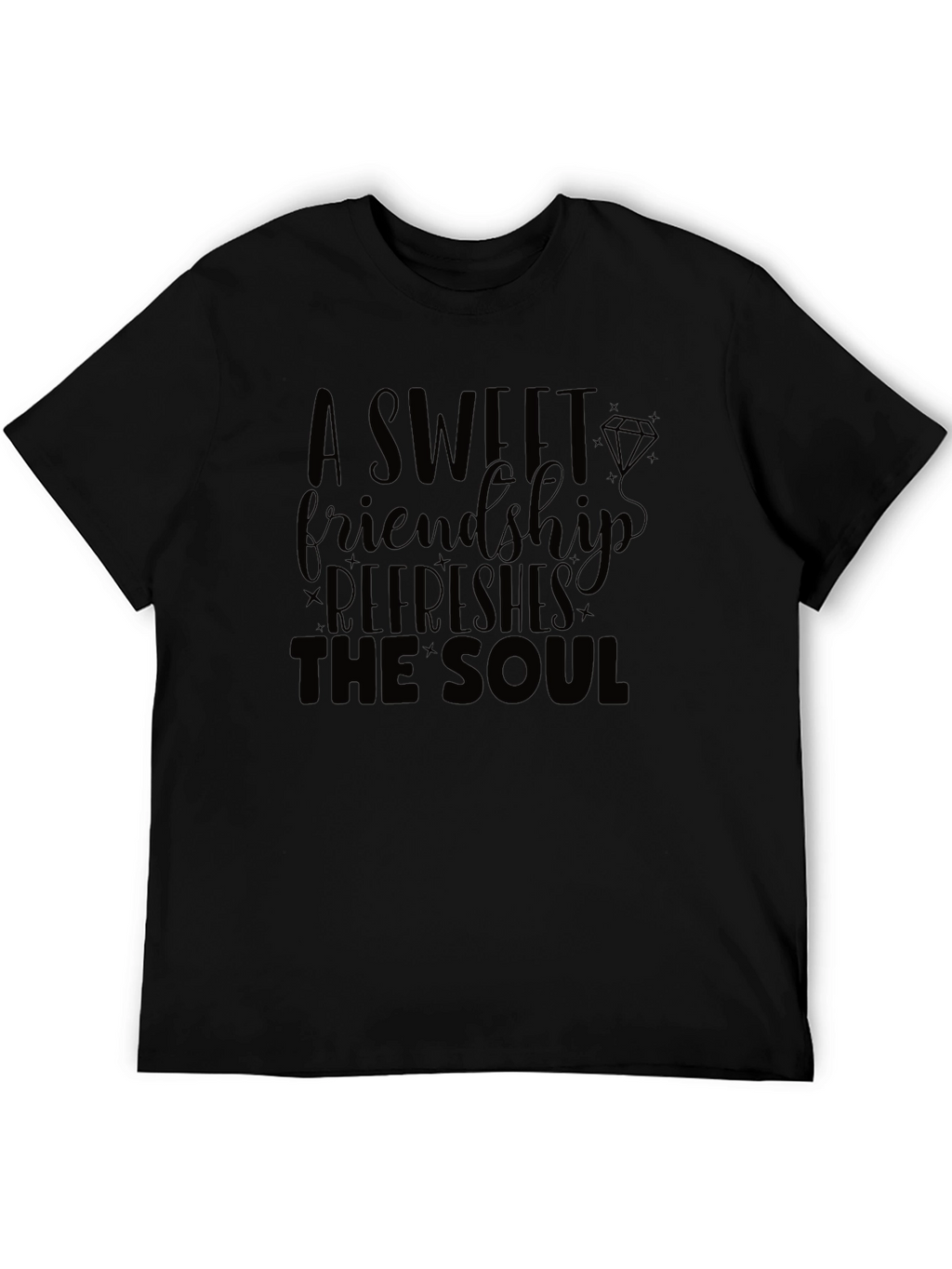 Friendship Refreshes the Soul Black T-Shirt