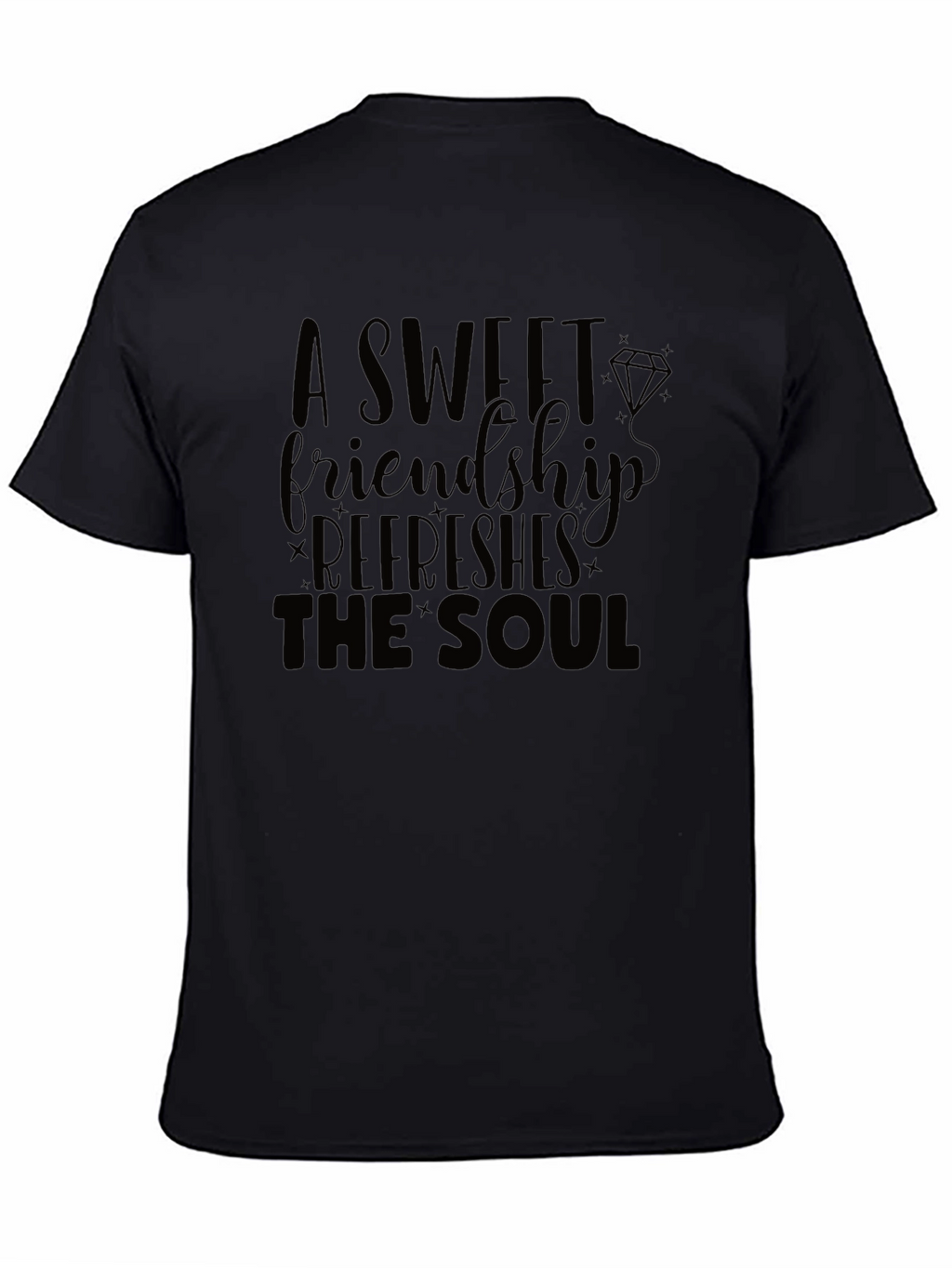 Friendship Refreshes the Soul Black T-Shirt
