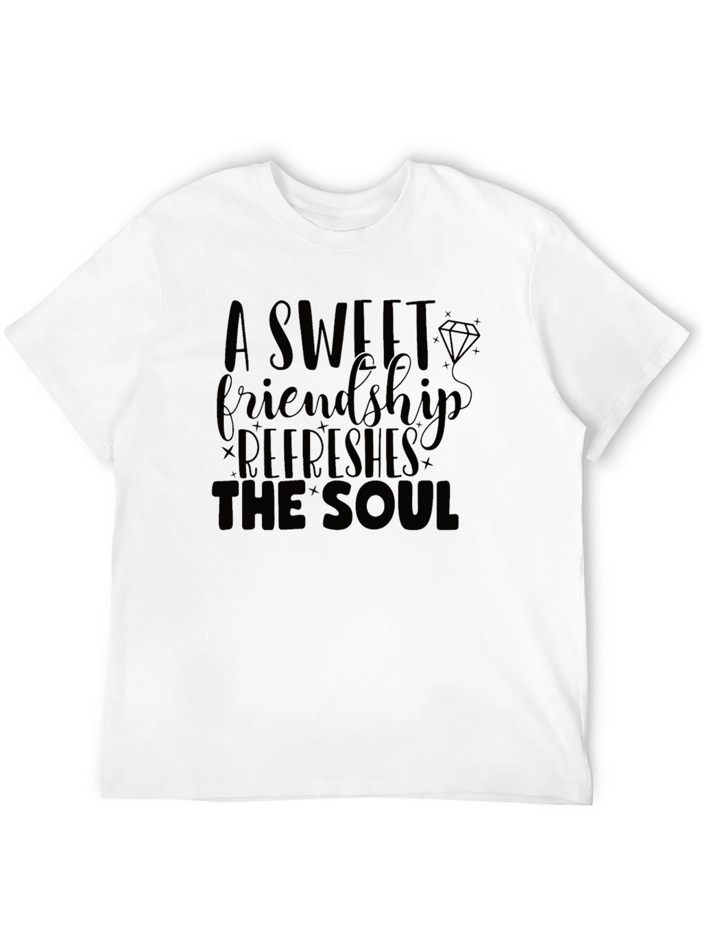 Friendship Refreshes the Soul Black T-Shirt