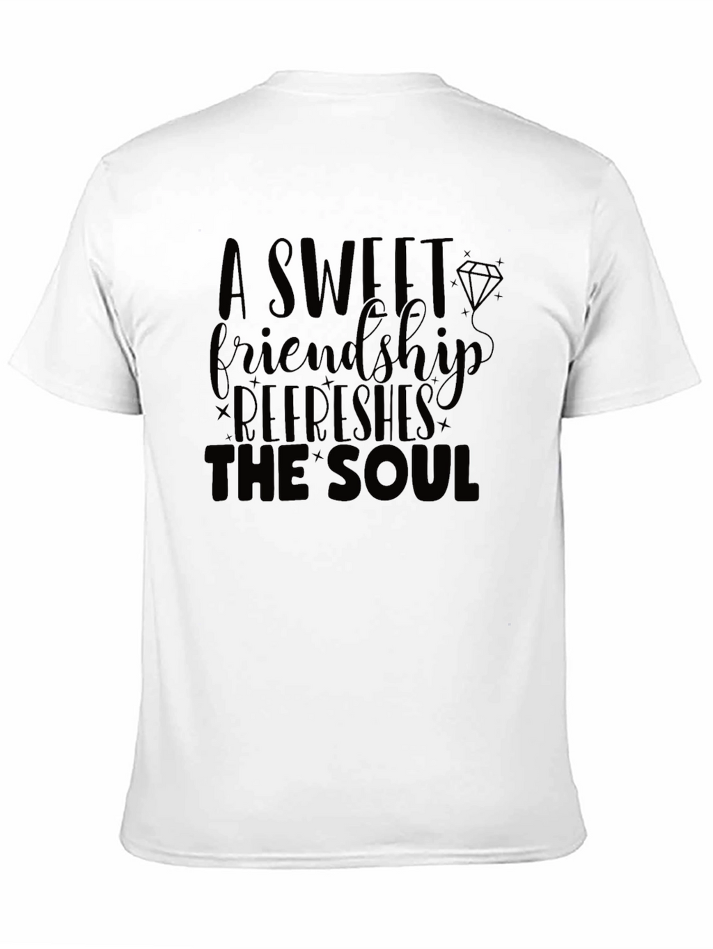 Friendship Refreshes the Soul Black T-Shirt
