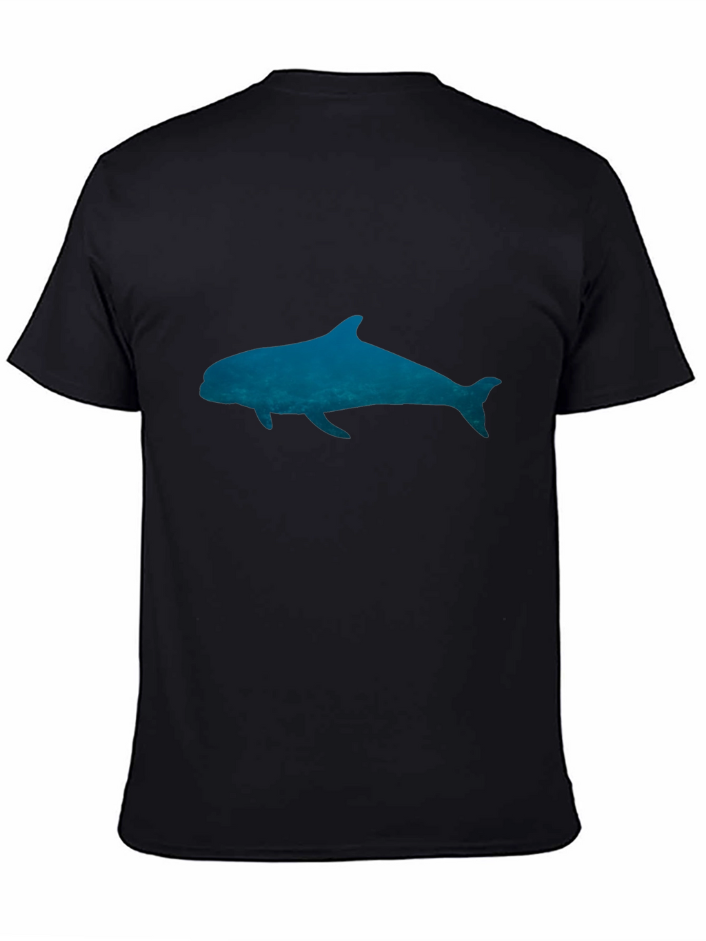 Blue Dolphin Graphic Black T-Shirt