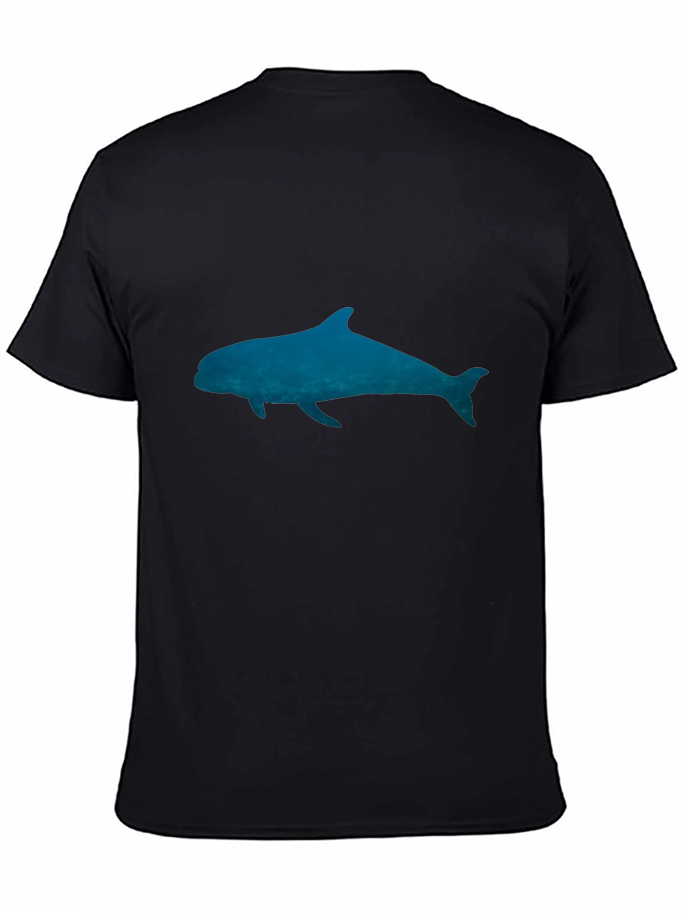 Blue Dolphin Graphic Black T-Shirt