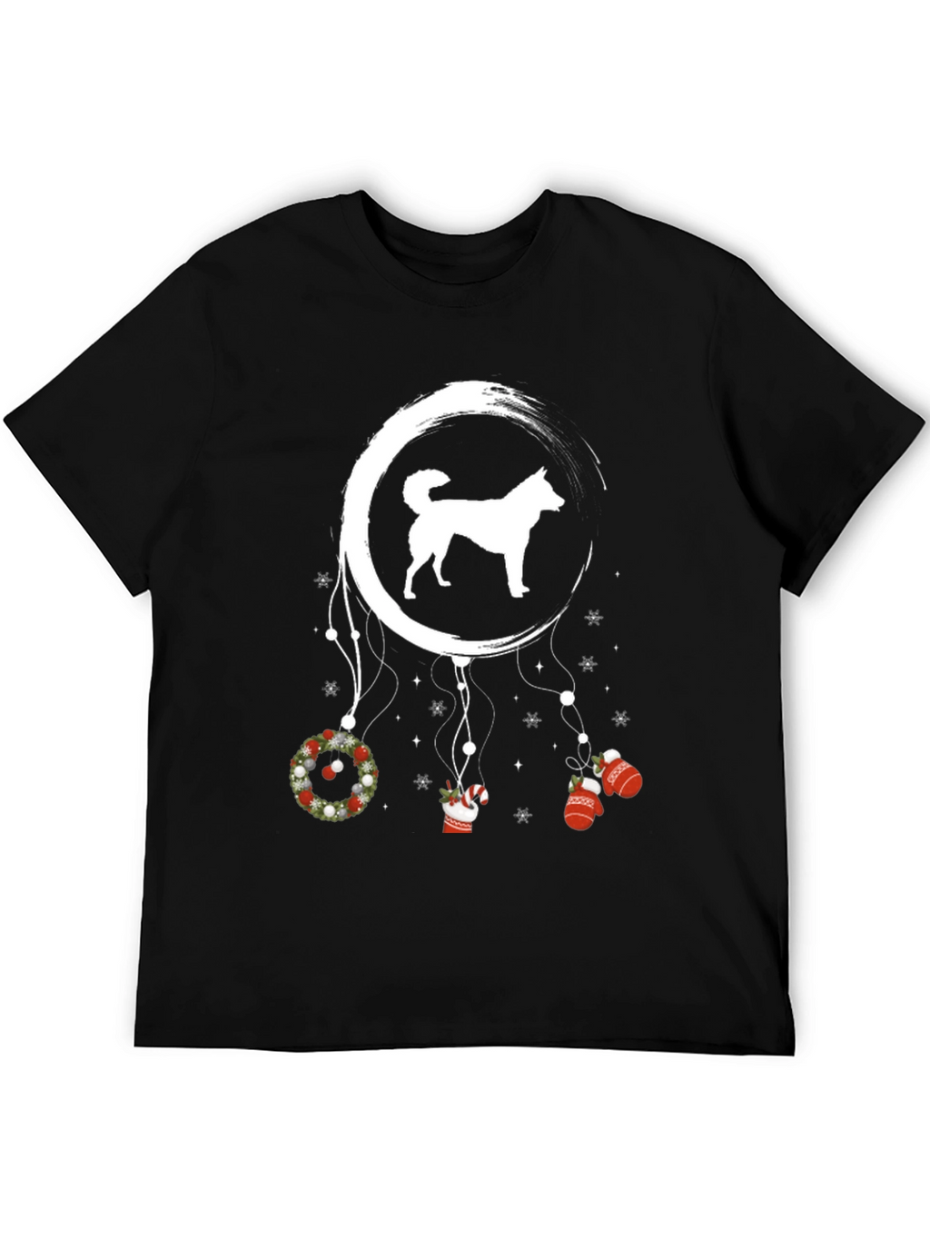 Festive Dog Dreamcatcher Graphic Tee