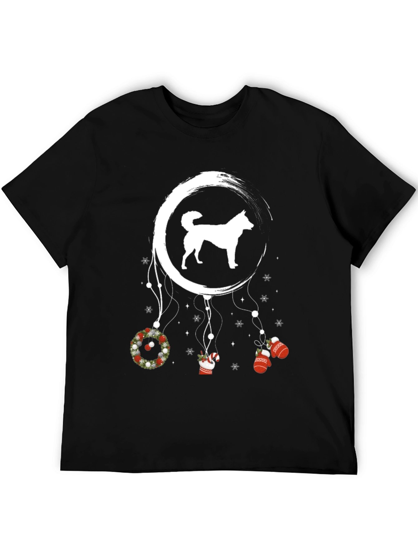 Festive Dog Dreamcatcher Graphic Tee