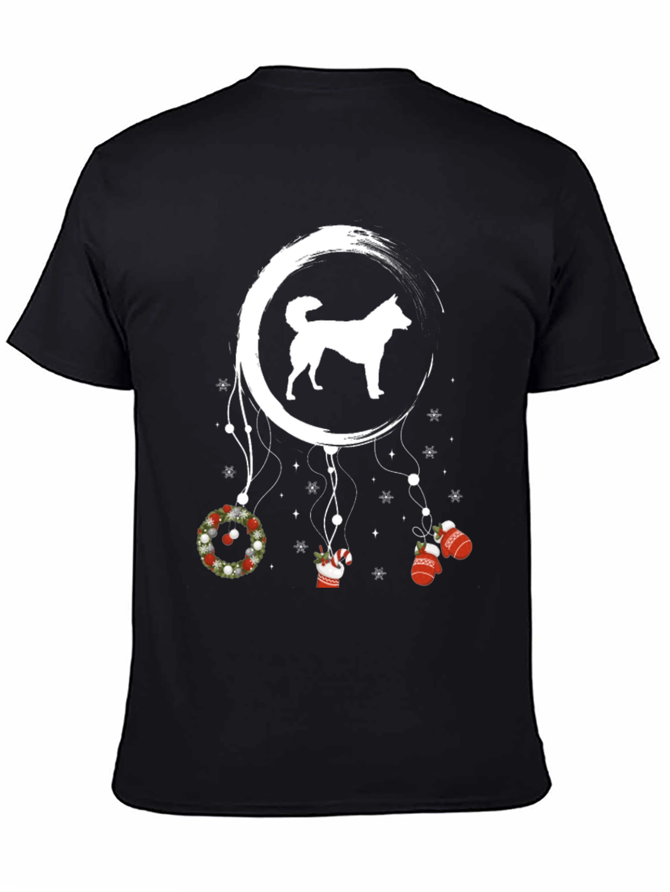 Festive Dog Dreamcatcher Graphic Tee
