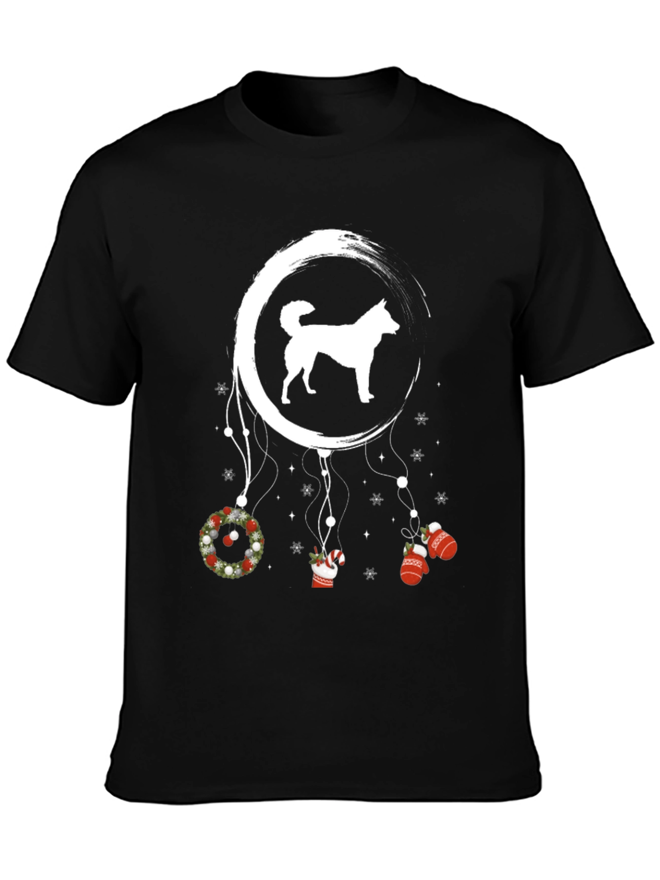 Festive Dog Dreamcatcher Graphic Tee