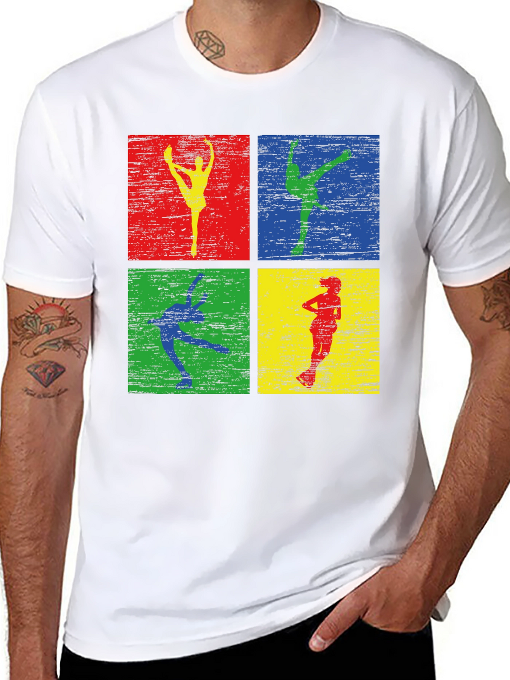 Retro Dancer Graphic Tee - Mens Black T-Shirt