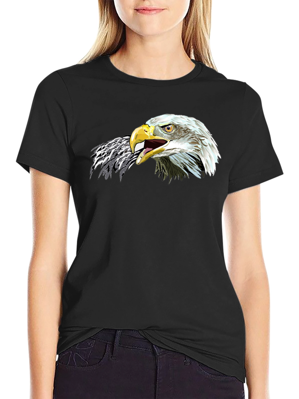 Eagle Graphic Black T-Shirt - Mens Bold Design