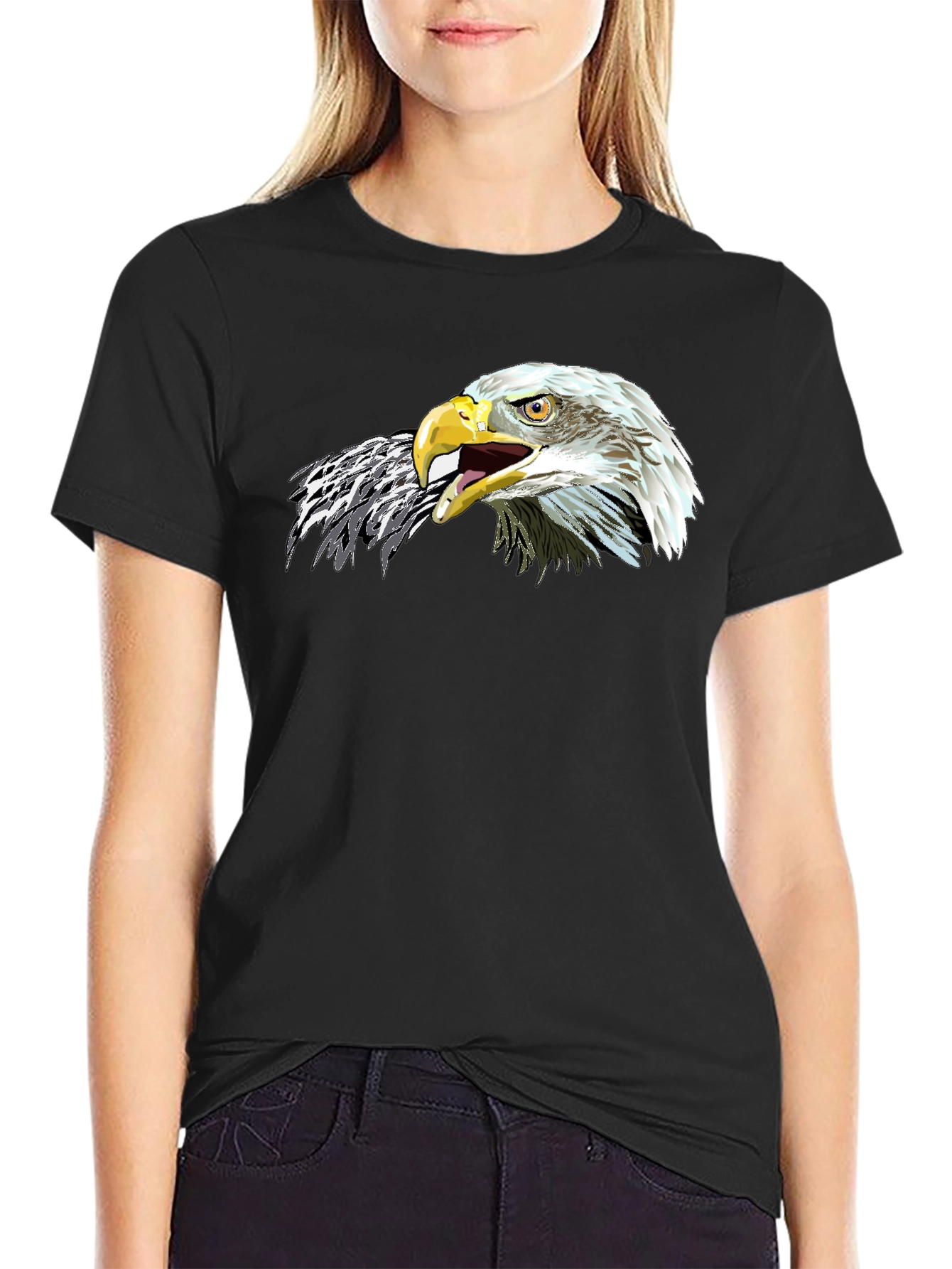 Eagle Graphic Black T-Shirt - Mens Bold Design