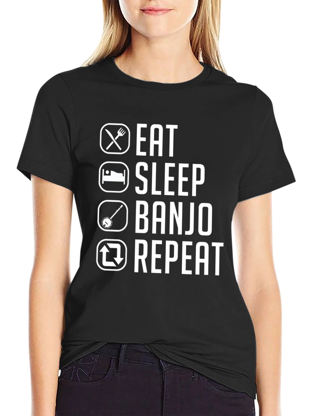 Eat Sleep Banjo Repeat Graphic Tee