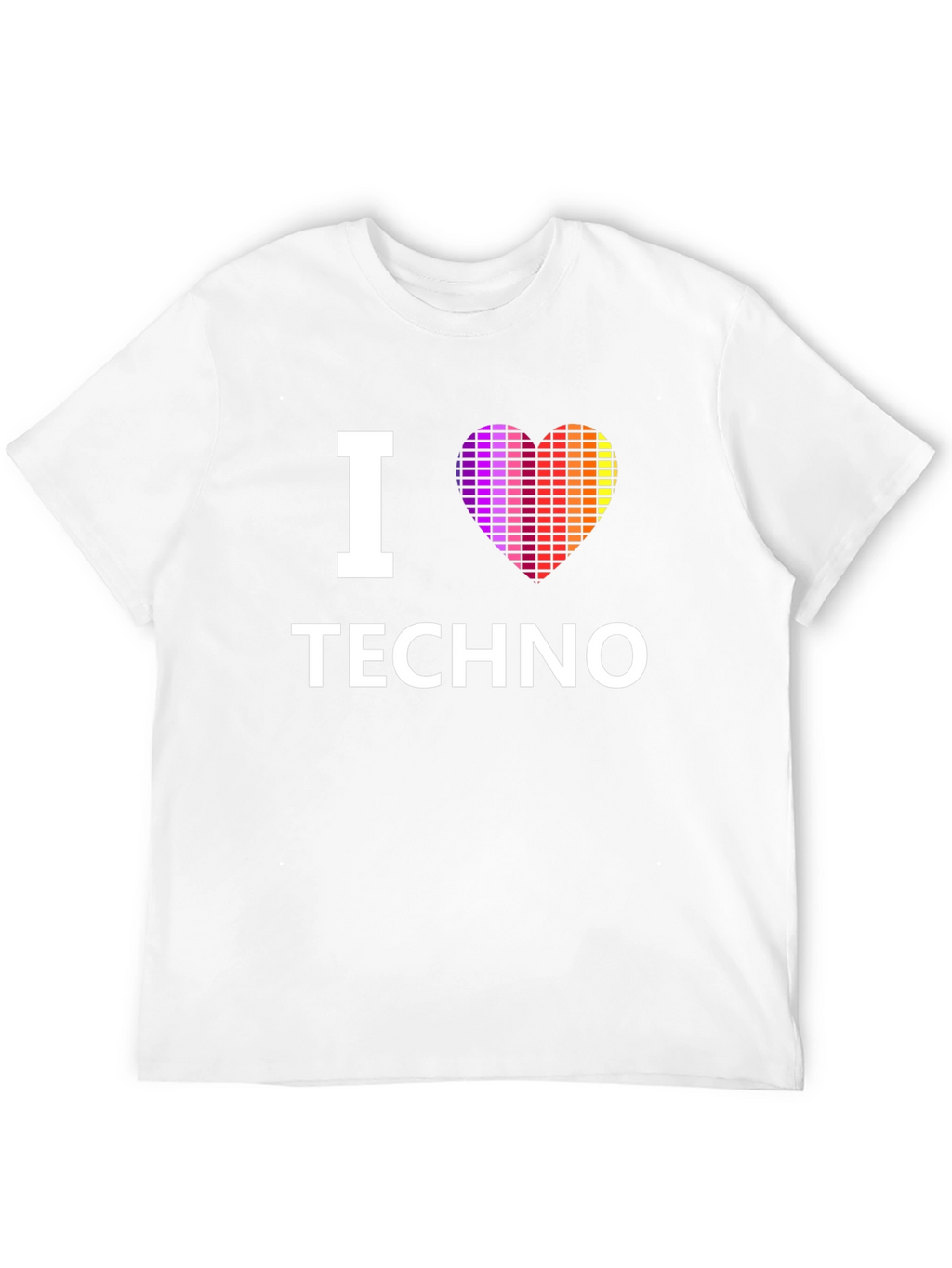 I Love Techno Graphic Black T-Shirt