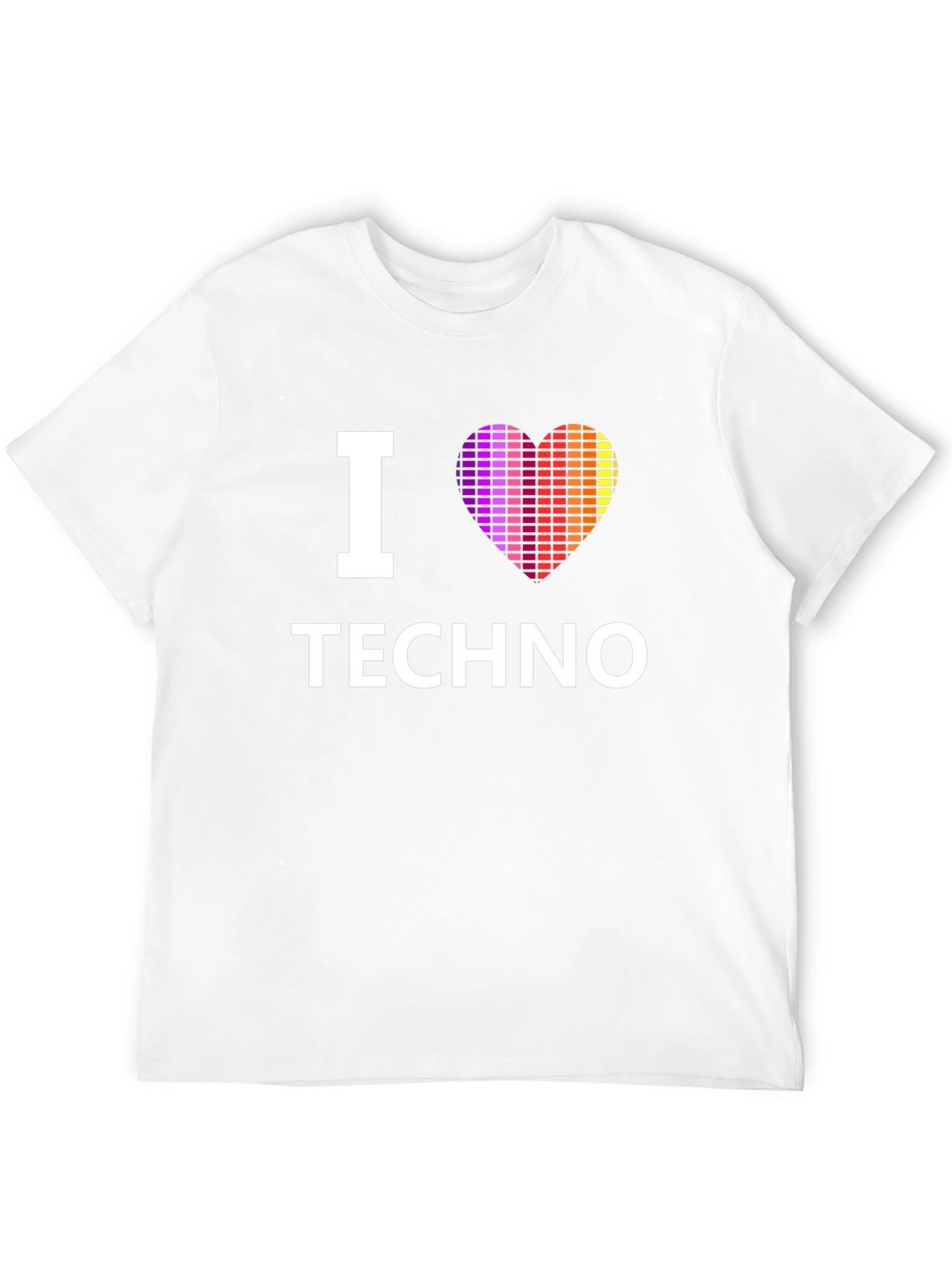 I Love Techno Graphic Black T-Shirt