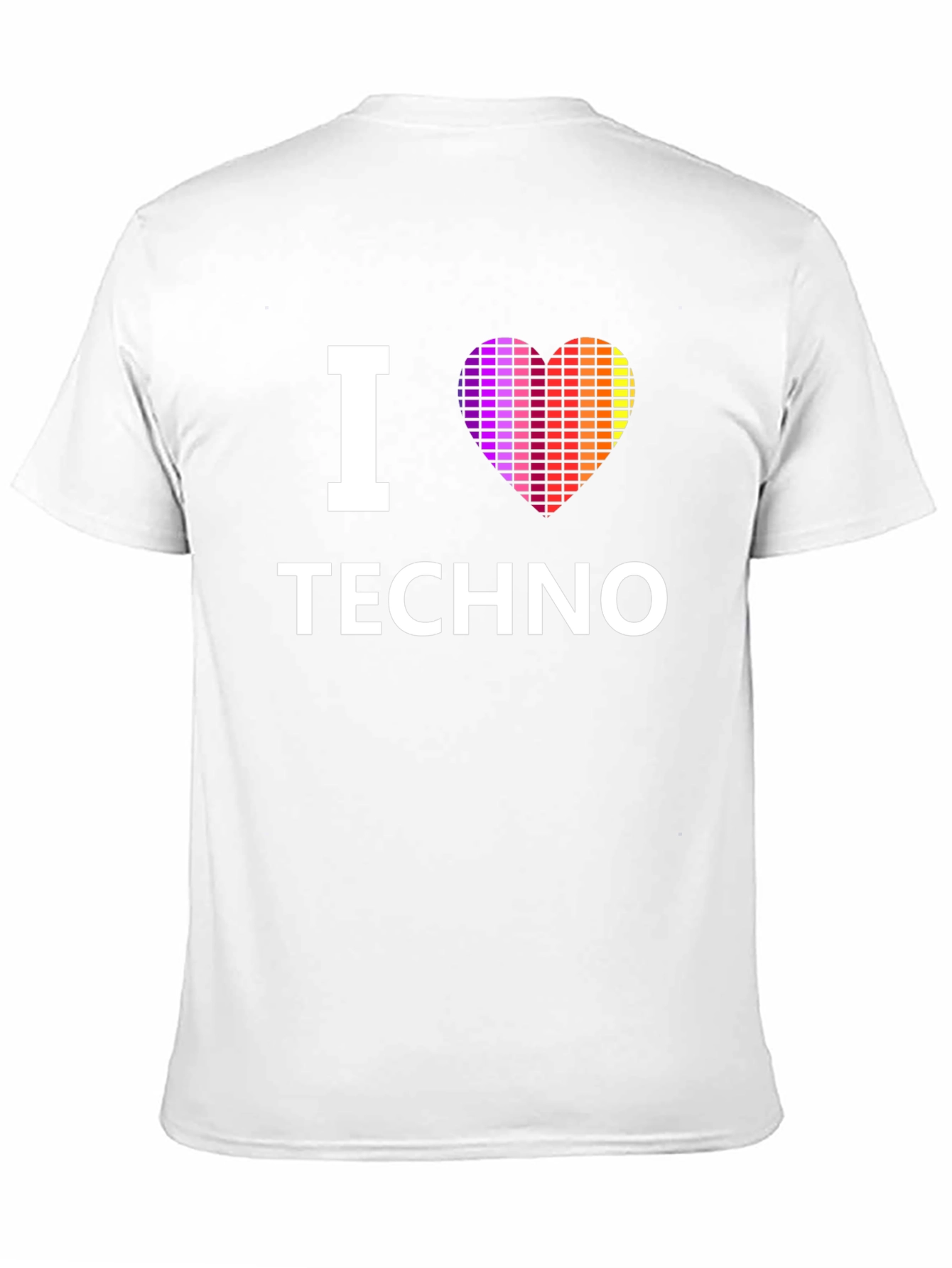 I Love Techno Graphic Black T-Shirt