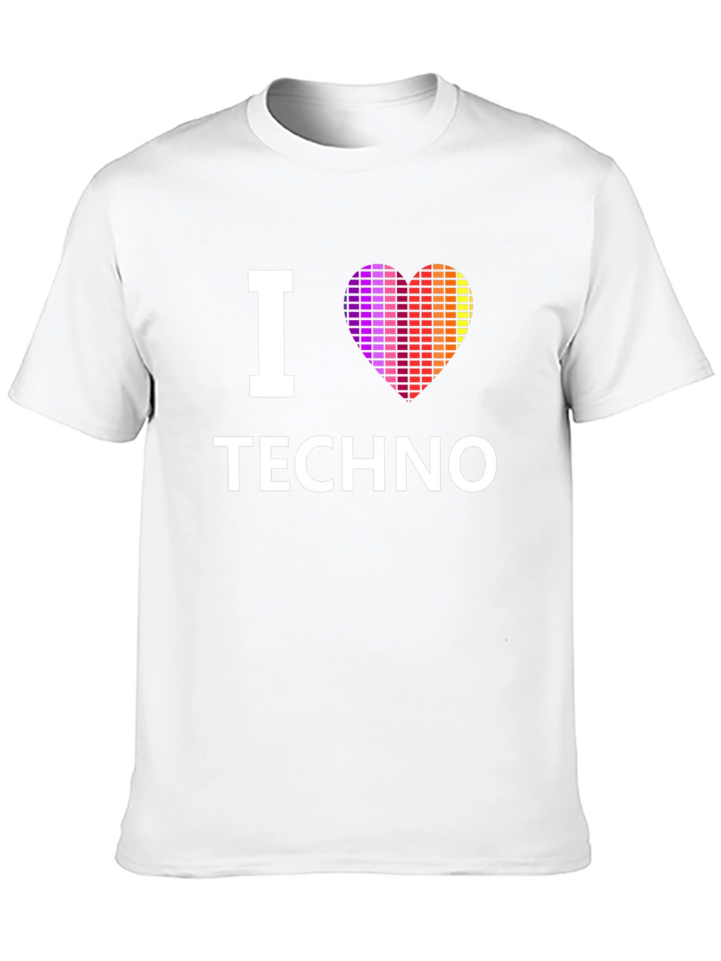 I Love Techno Graphic Black T-Shirt