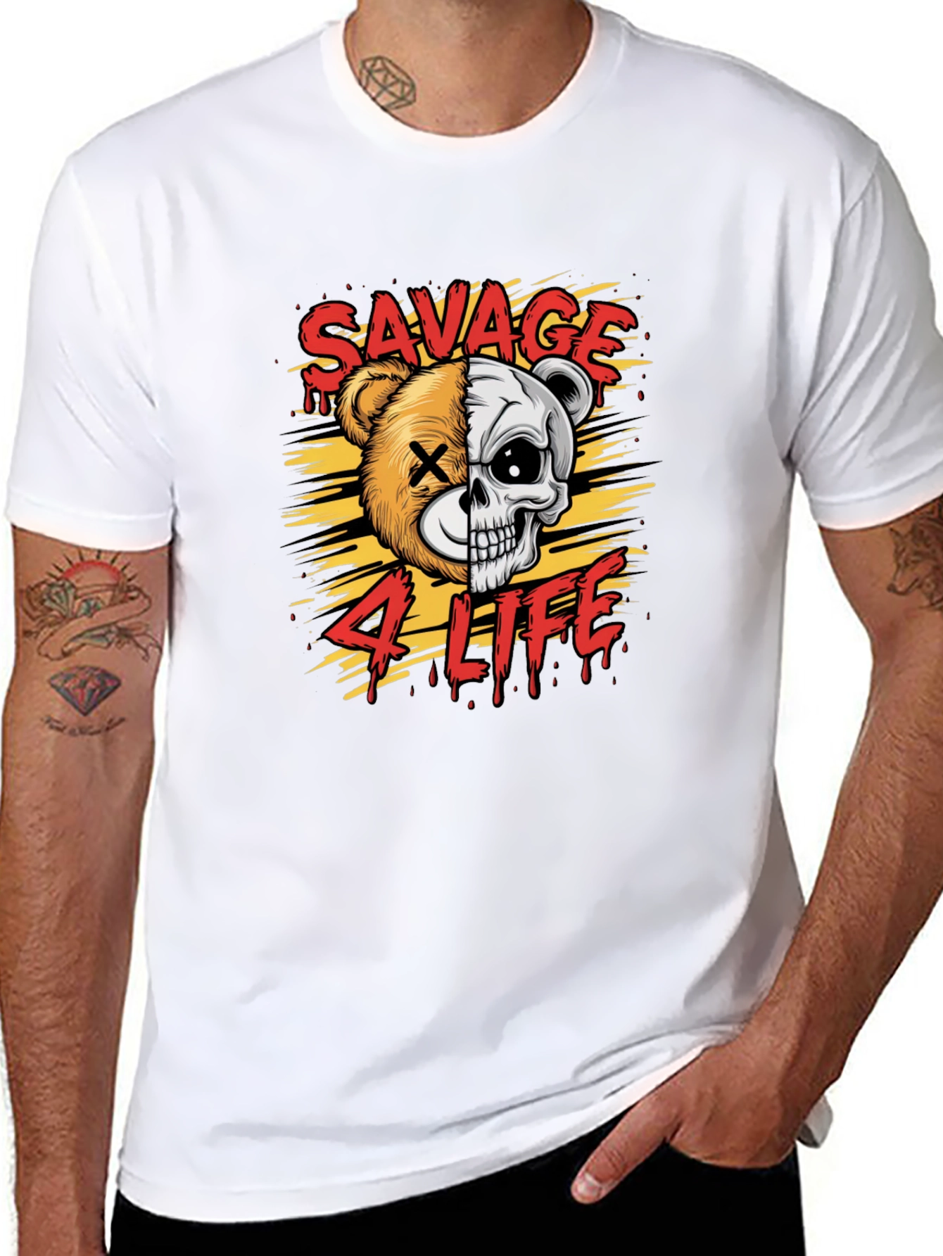 Savage 4 Life Graphic Print T-Shirt
