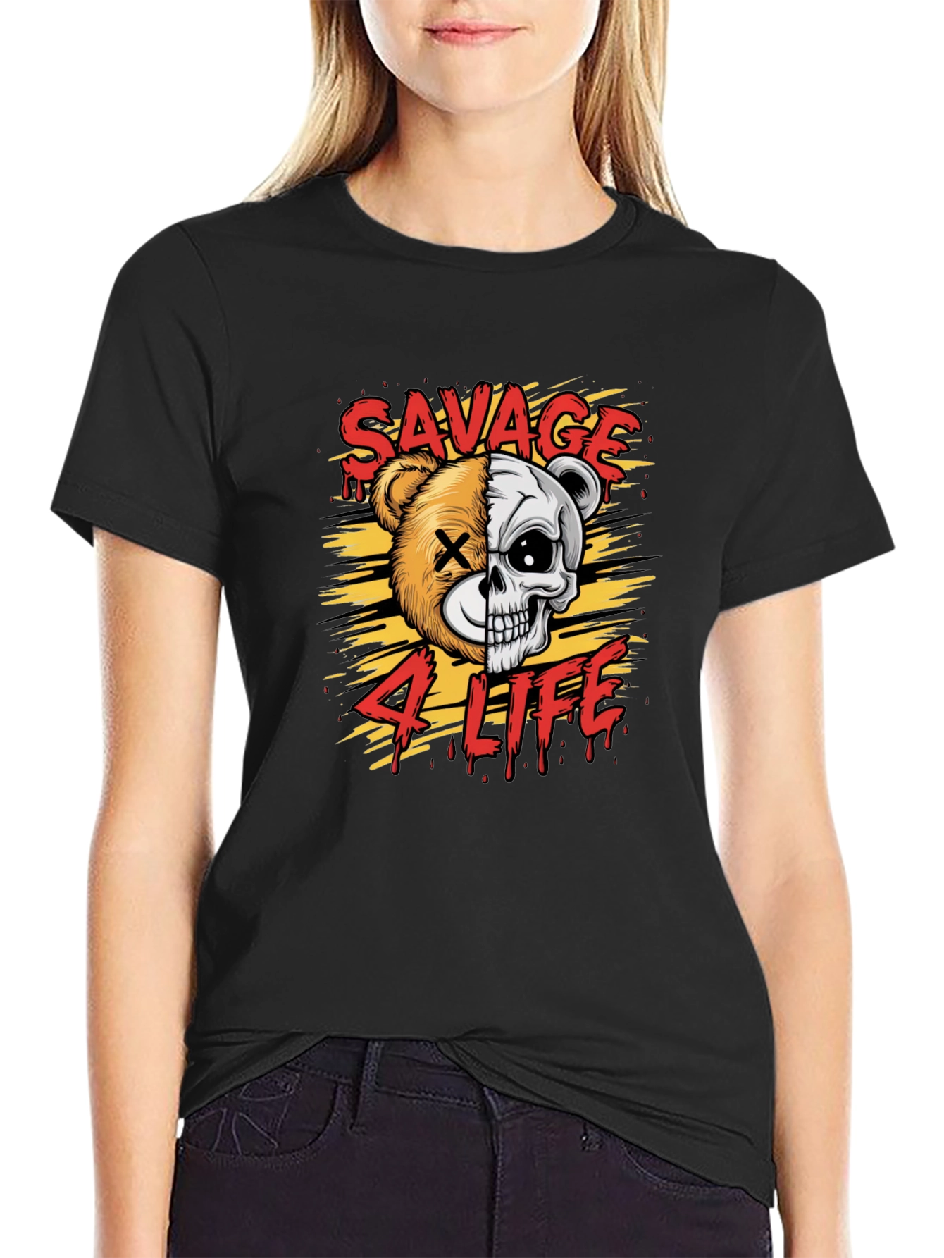 Savage 4 Life Graphic Print T-Shirt