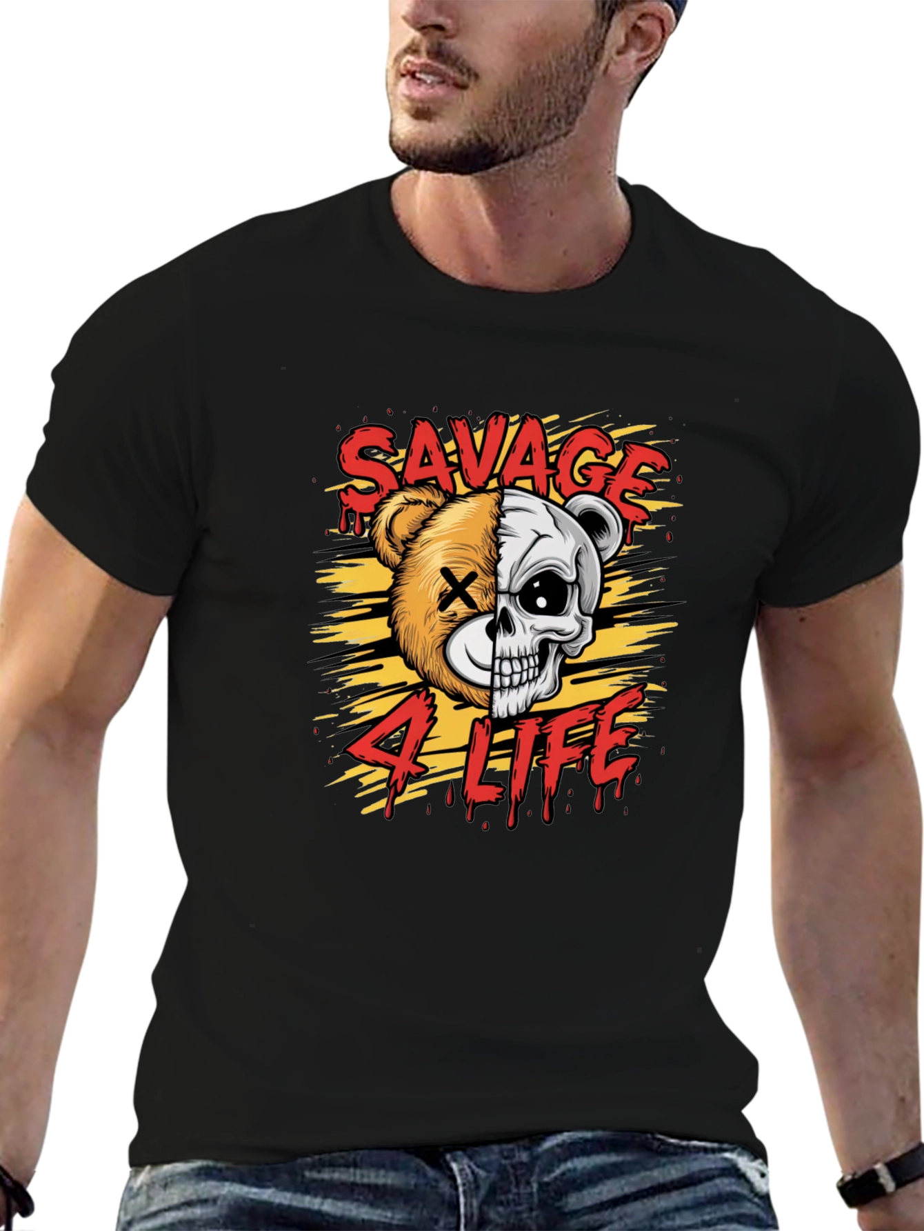 Savage 4 Life Graphic Print T-Shirt