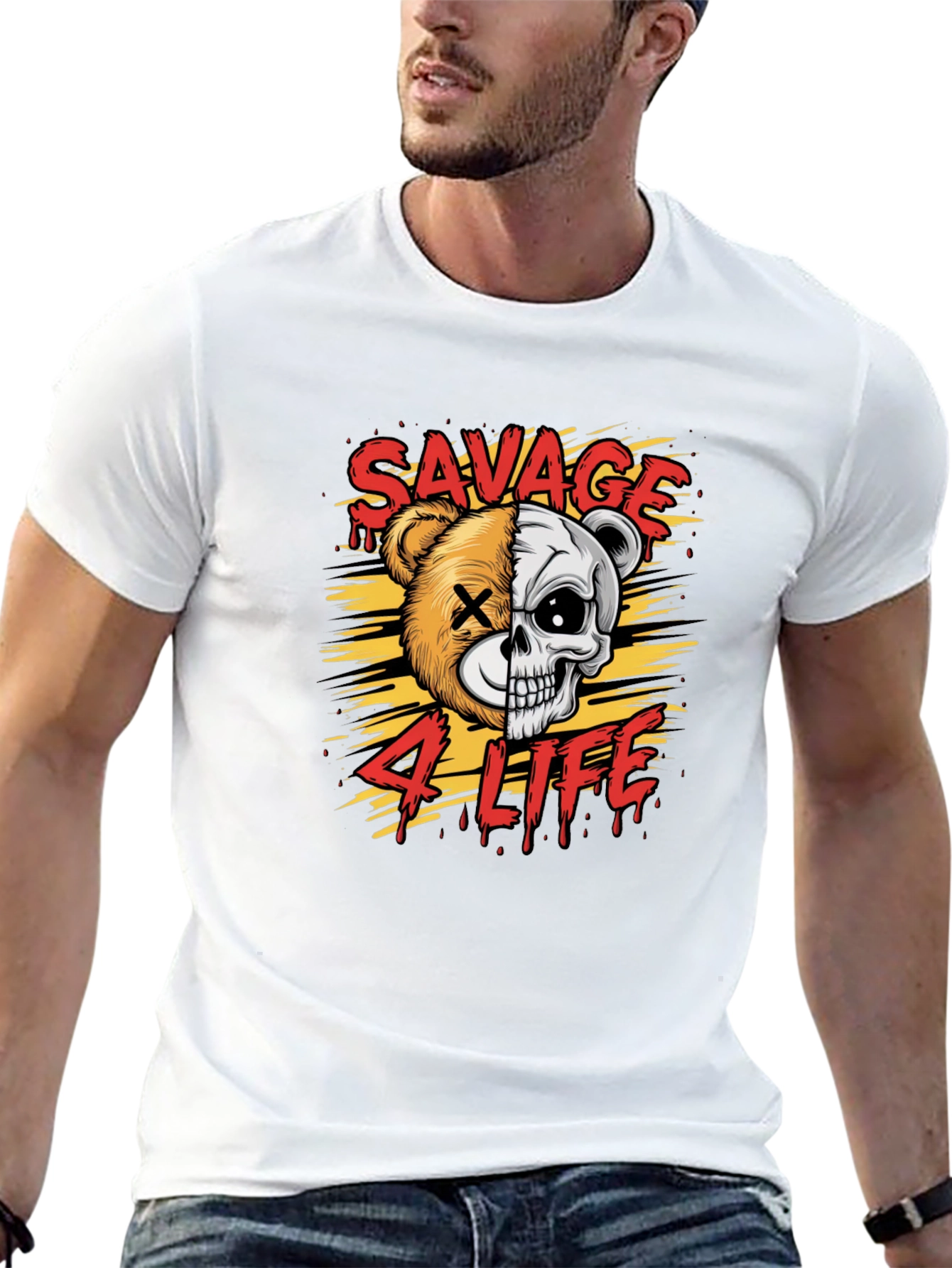 Savage 4 Life Graphic Print T-Shirt