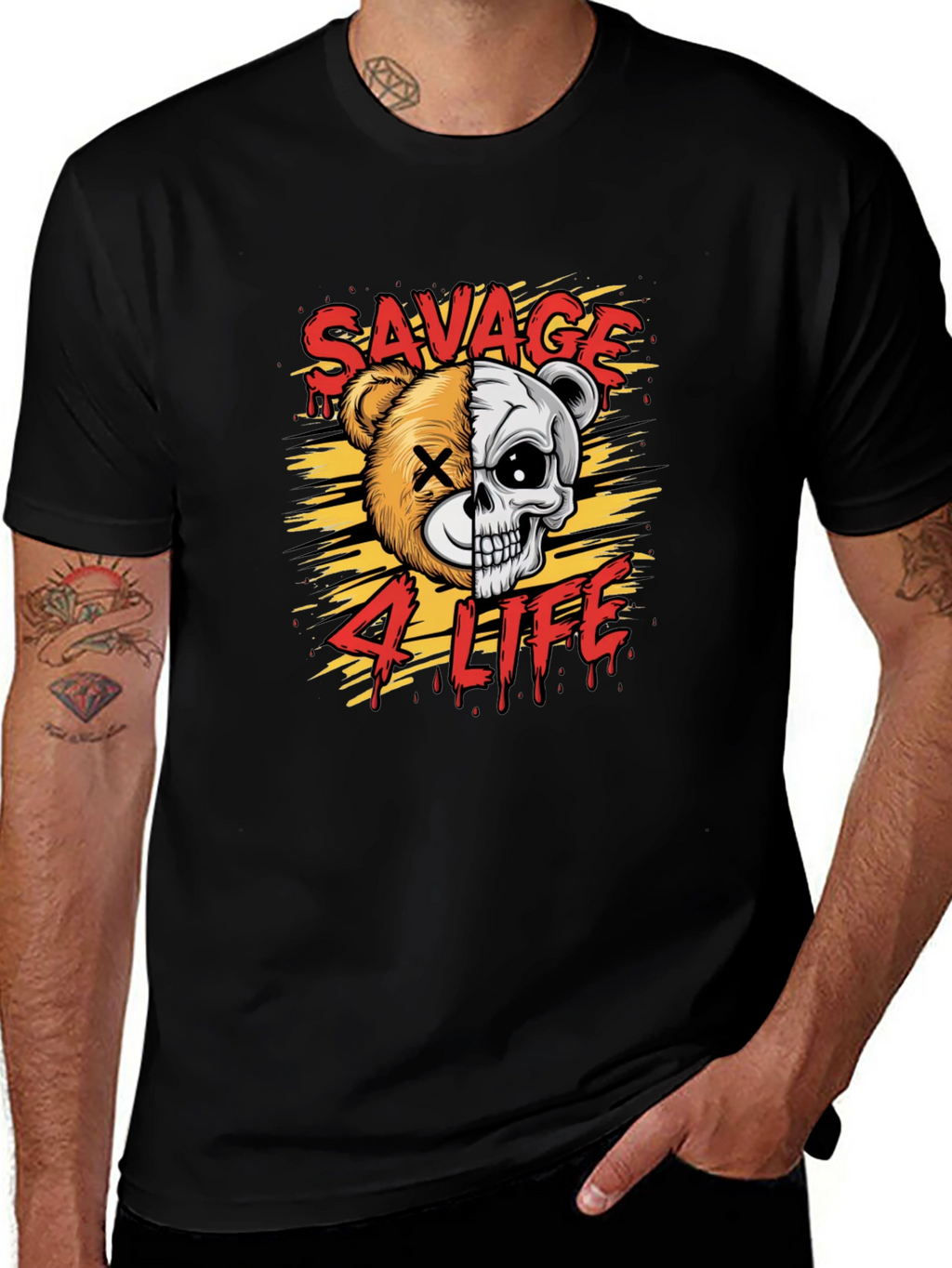 Savage 4 Life Graphic Print T-Shirt