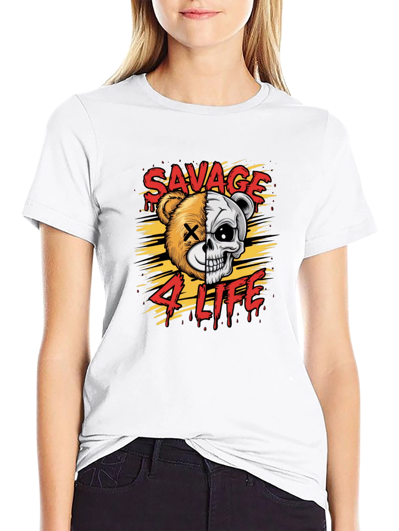 Savage 4 Life Graphic Print T-Shirt