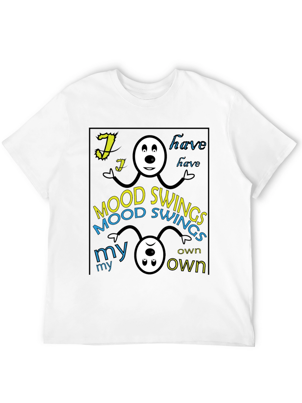 Mood Swings Graphic Tee - Black Crew Neck
