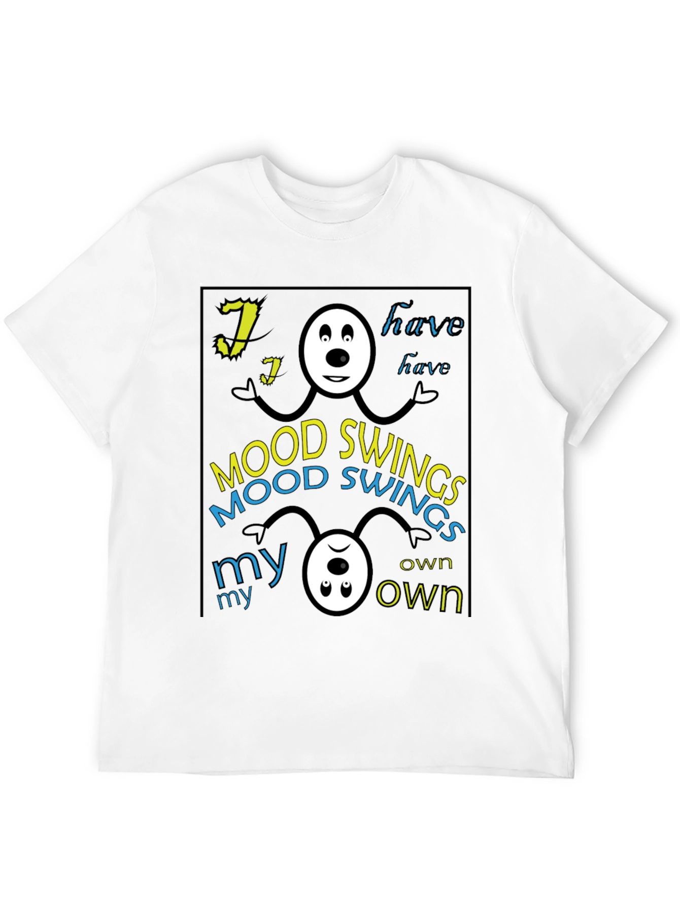 Mood Swings Graphic Tee - Black Crew Neck