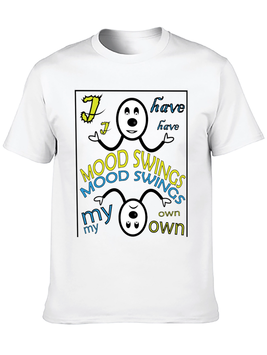Mood Swings Graphic Tee - Black Crew Neck