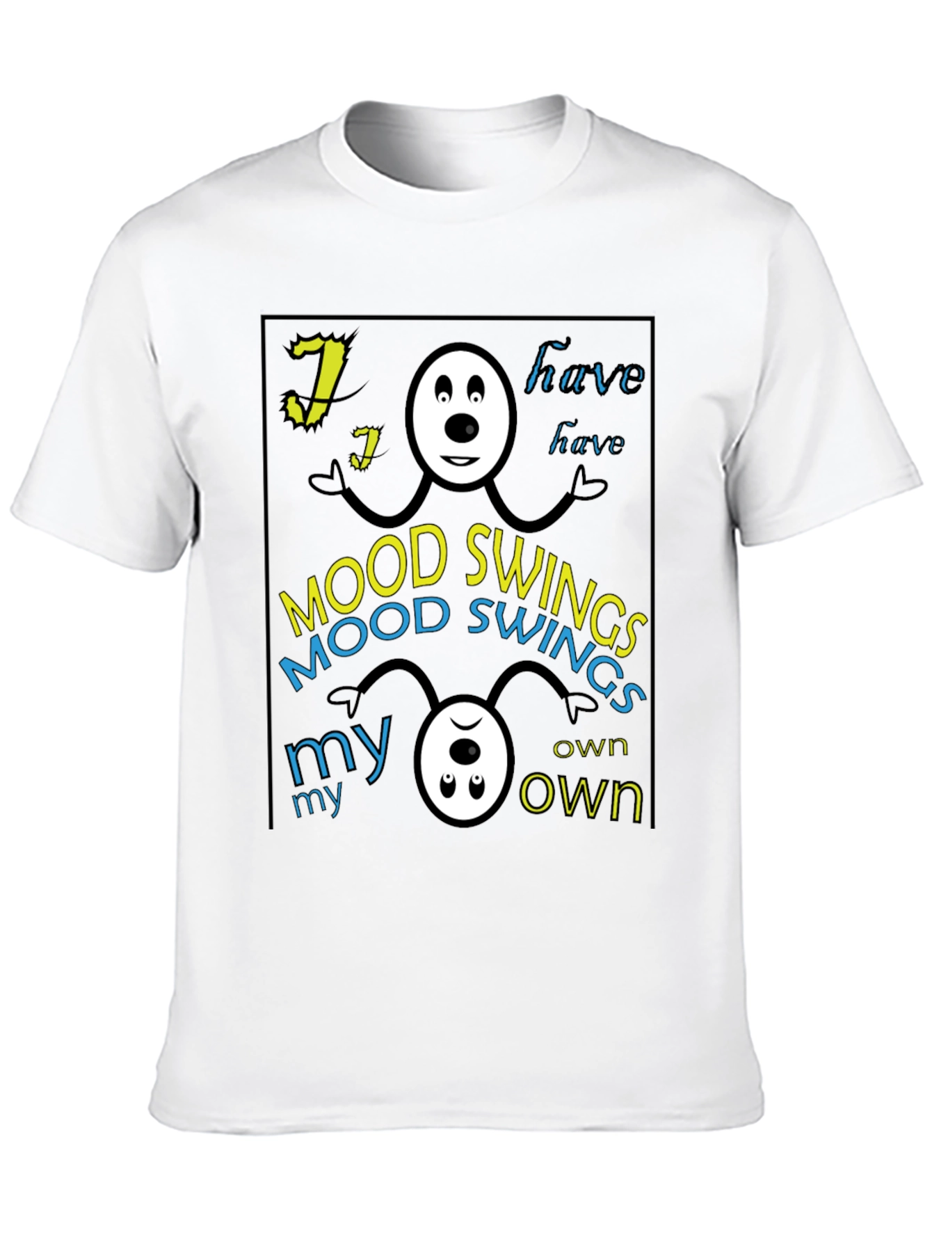 Mood Swings Graphic Tee - Black Crew Neck