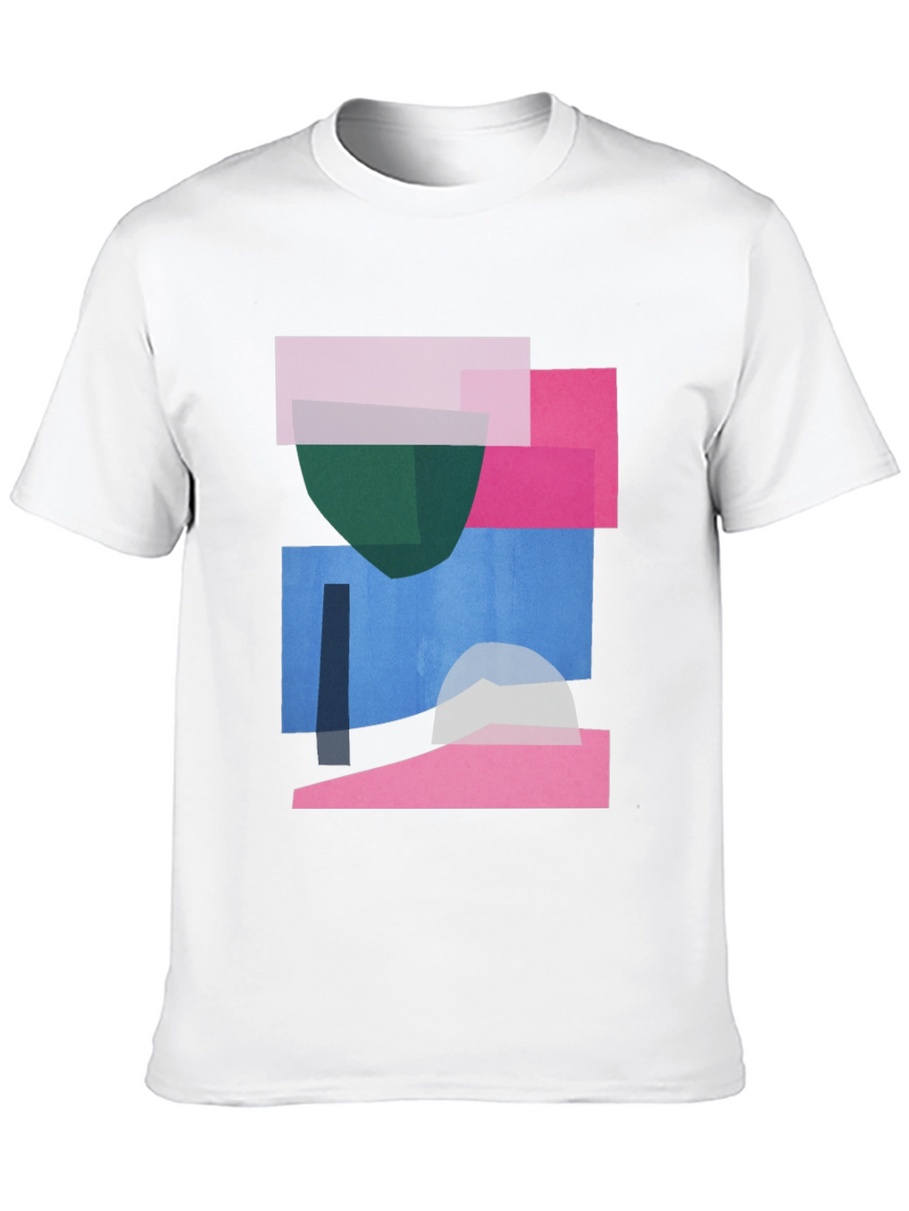Abstract Geometric Graphic Print Crew Neck T-Shirt