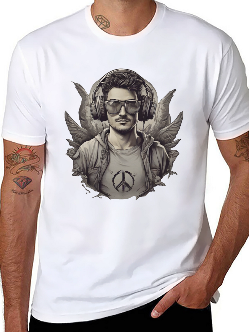 Graphic Tee: Angel Wings DJ
