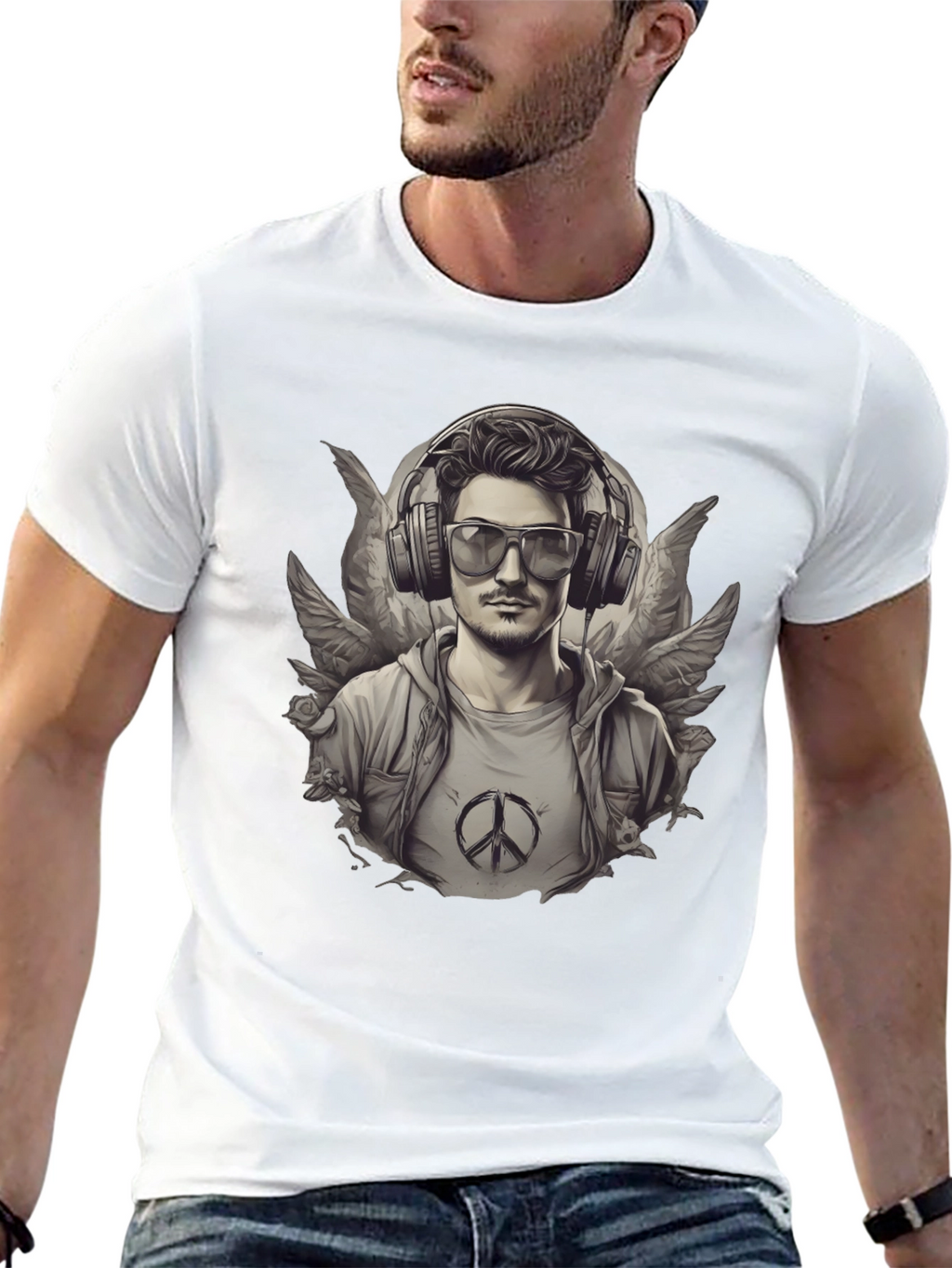 Graphic Tee: Angel Wings DJ