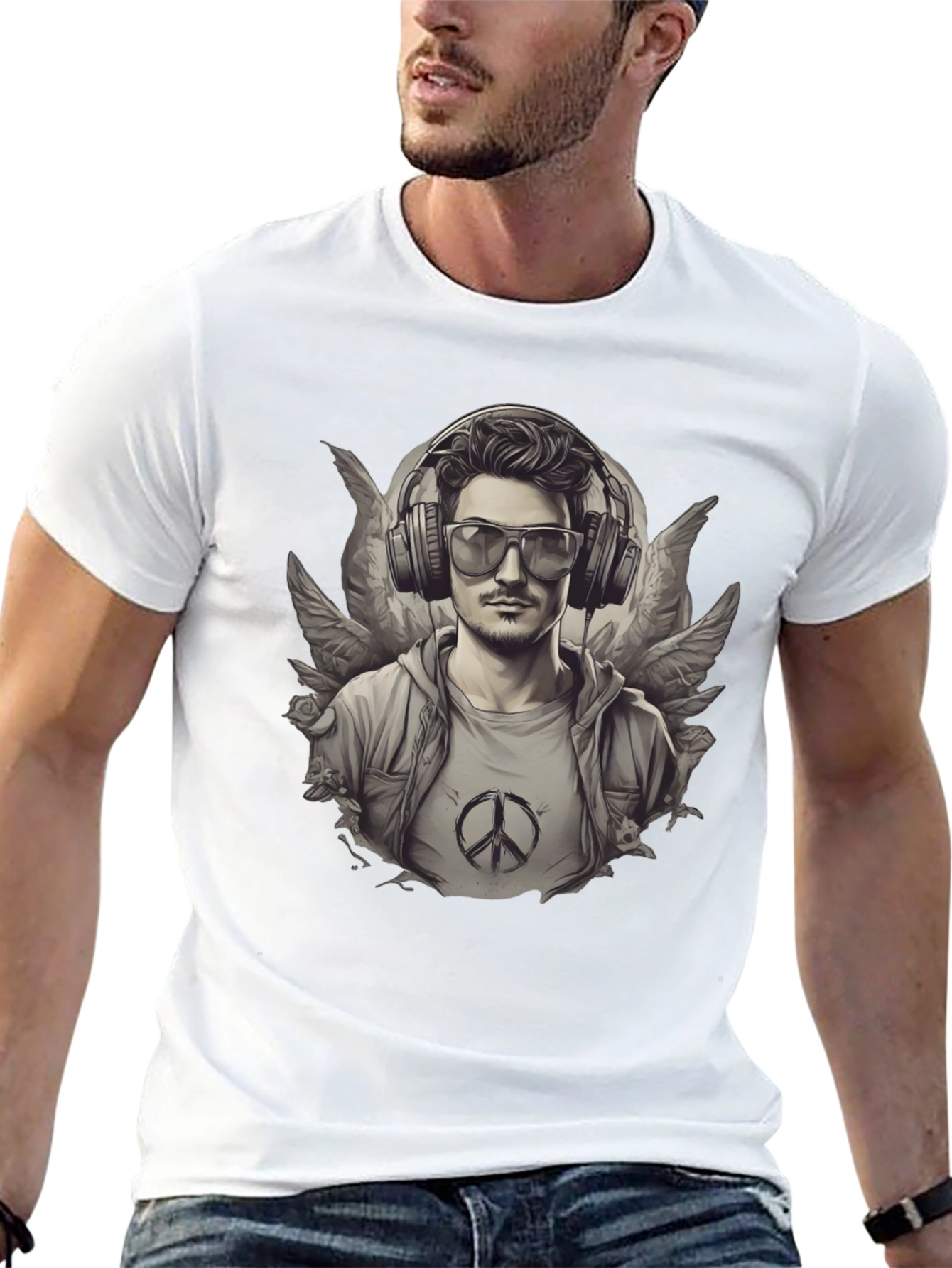 Graphic Tee: Angel Wings DJ