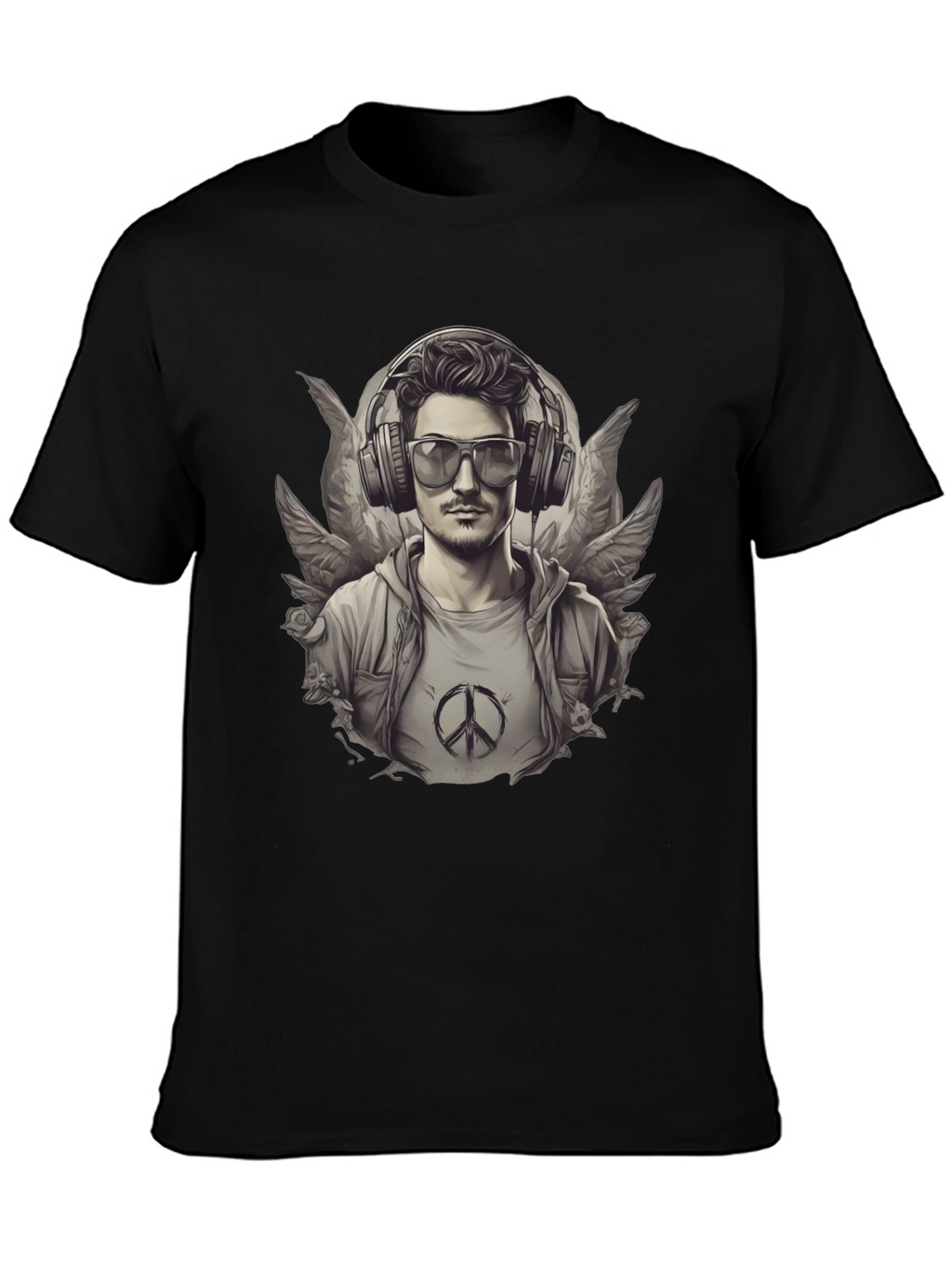 Graphic Tee: Angel Wings DJ