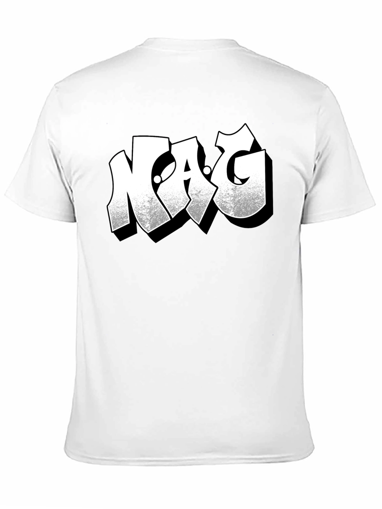 NAG Graphic Print Black Crew Neck T-Shirt