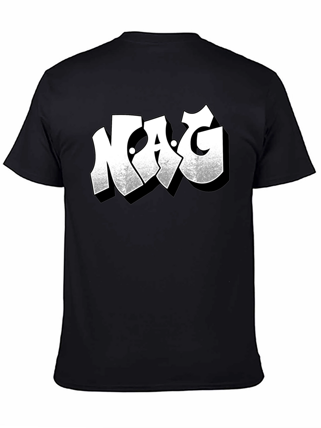 NAG Graphic Print Black Crew Neck T-Shirt