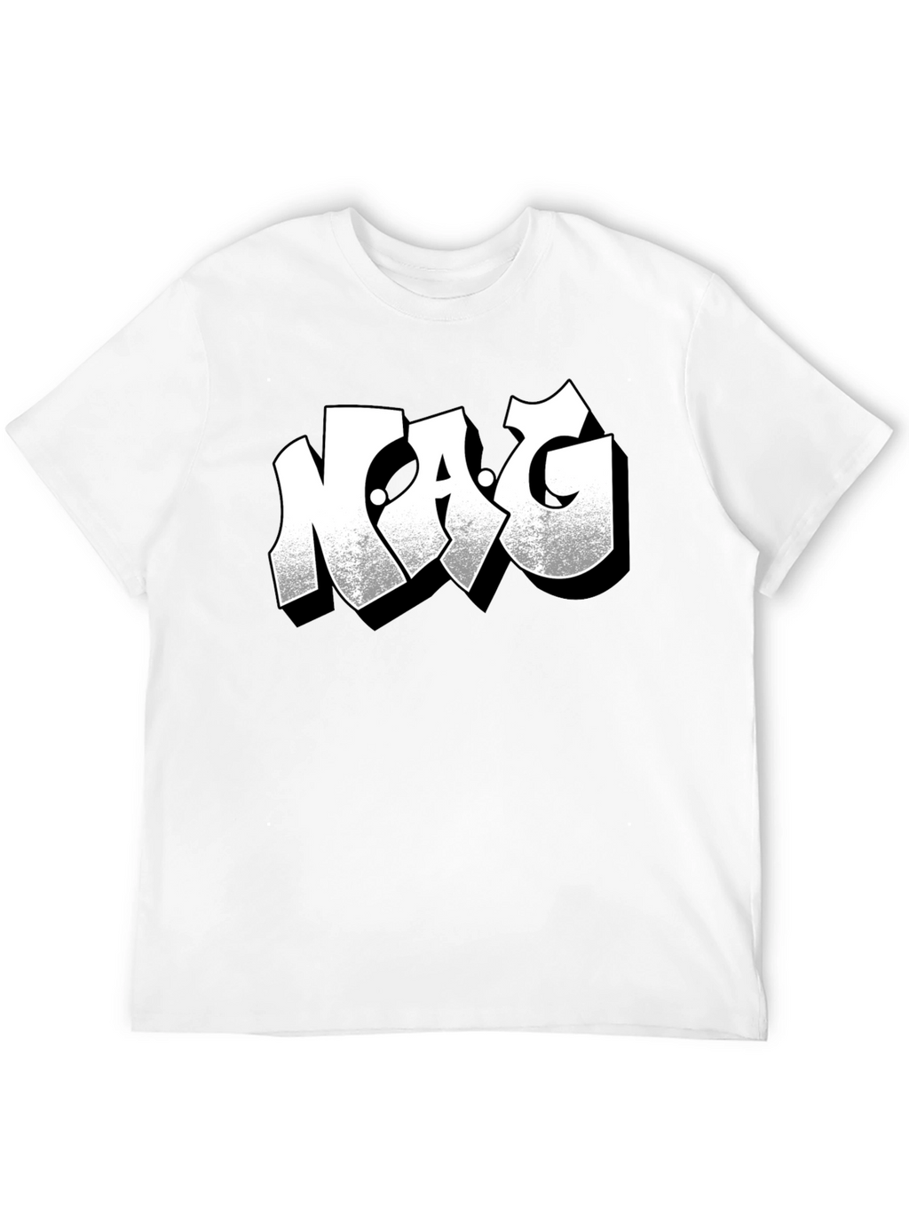 NAG Graphic Print Black Crew Neck T-Shirt