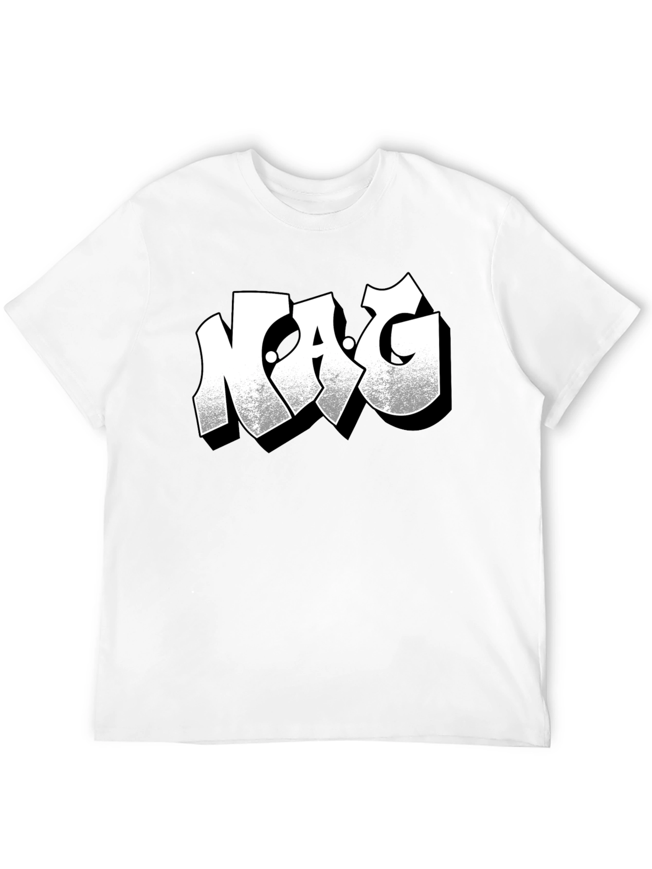 NAG Graphic Print Black Crew Neck T-Shirt