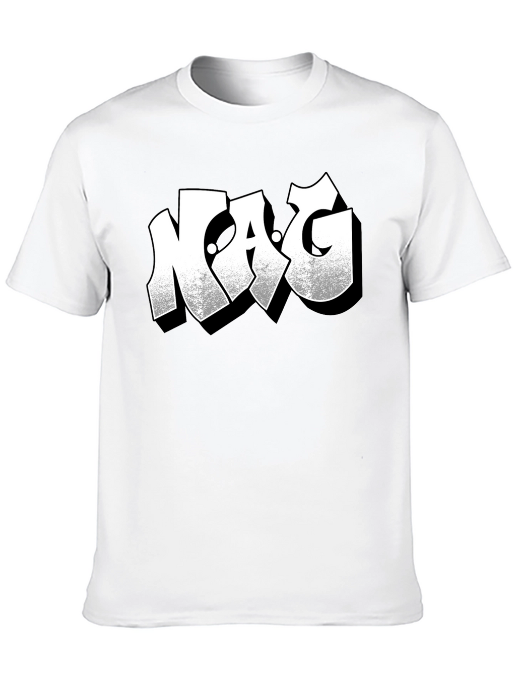 NAG Graphic Print Black Crew Neck T-Shirt