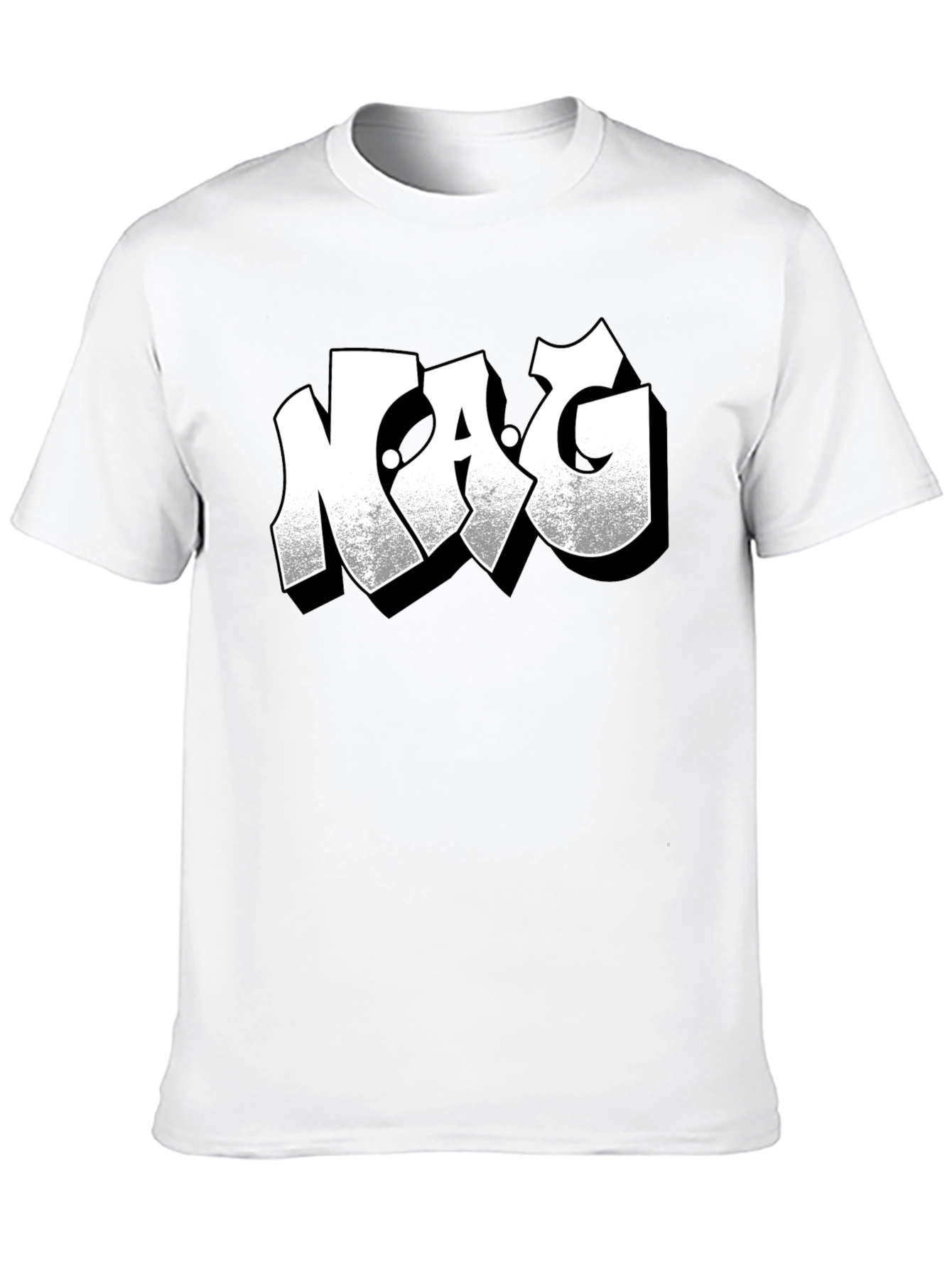 NAG Graphic Print Black Crew Neck T-Shirt